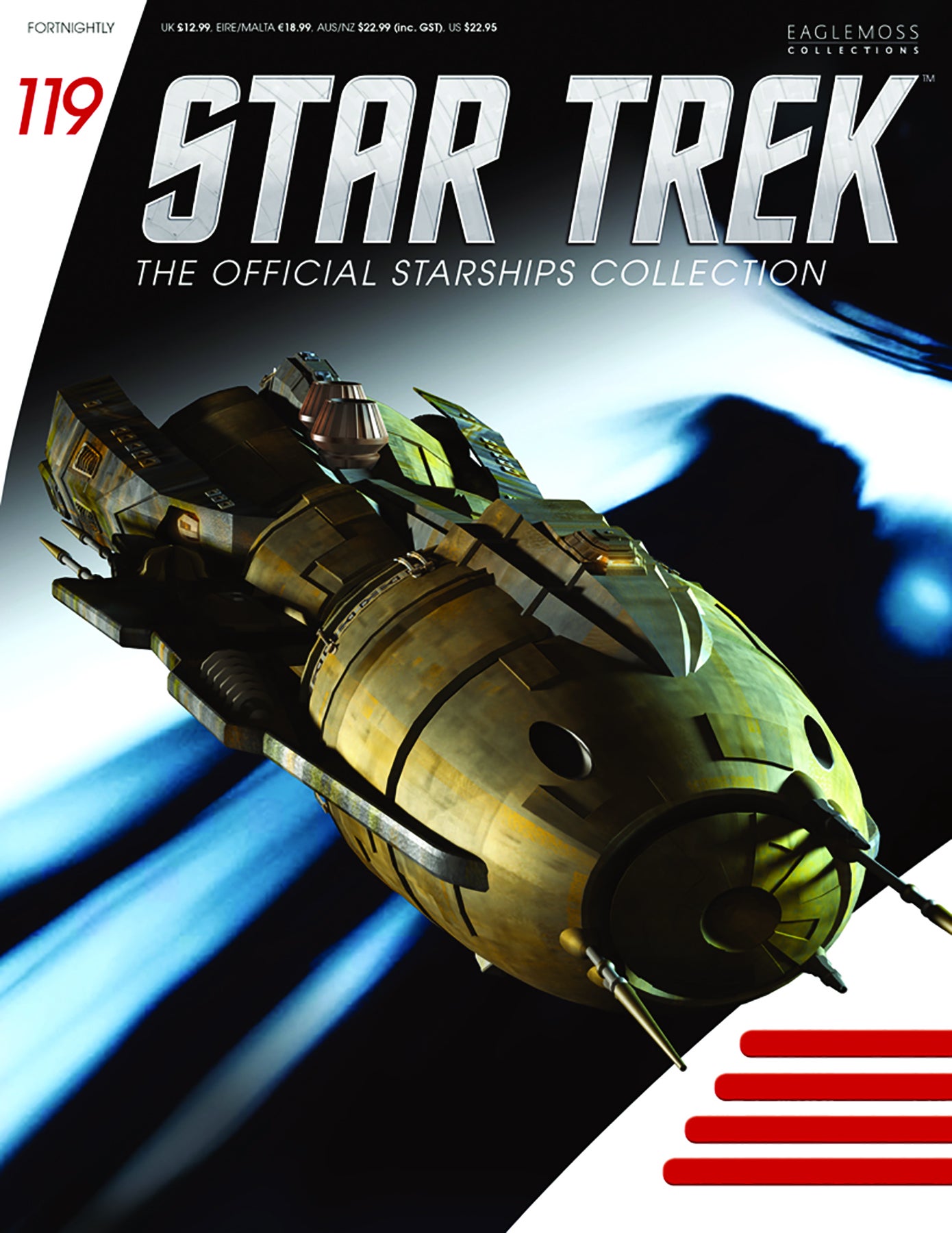 #119 dewutsches Hirogen Holoship Star Trek model mit Magazin Eaglemoss