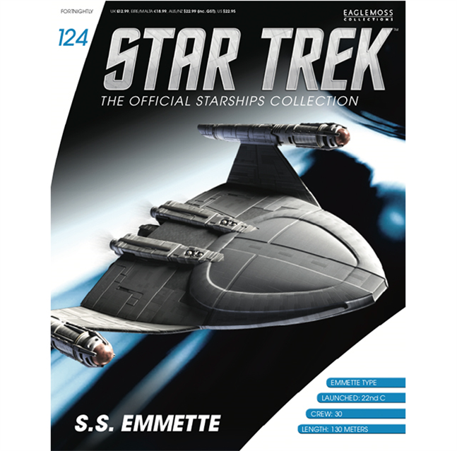 #124 English  S.S. Emmette Star Trek Raumschiff Modell mit Magazin Eaglemoss