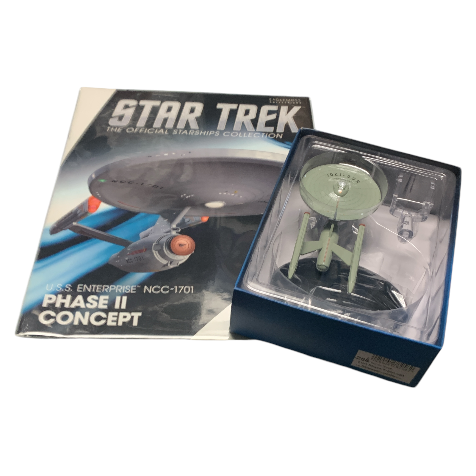 Bonus #08  U.S.S. Enterprise NCC-1701 Phase II Concept Sonderausgabe Star Trek Raumschiff Modell mit englischem Magazin Eaglemoss