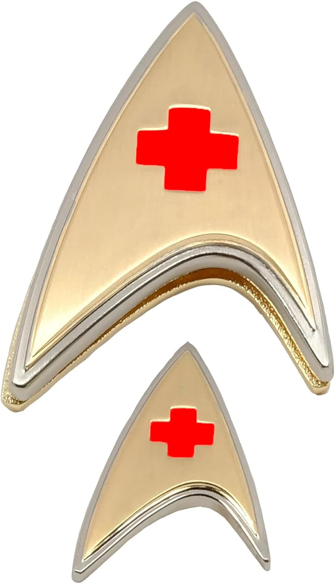 Medizinisches Rotkreuz Logo Magnetische Abzeichen und mini Pin - Set Star Trek Strang New Worlds und Discovery Medizinisches Rotkreuz Logo Magnetische Abzeichen und mini Pin - Set Star Trek Strang New Worlds und Discovery