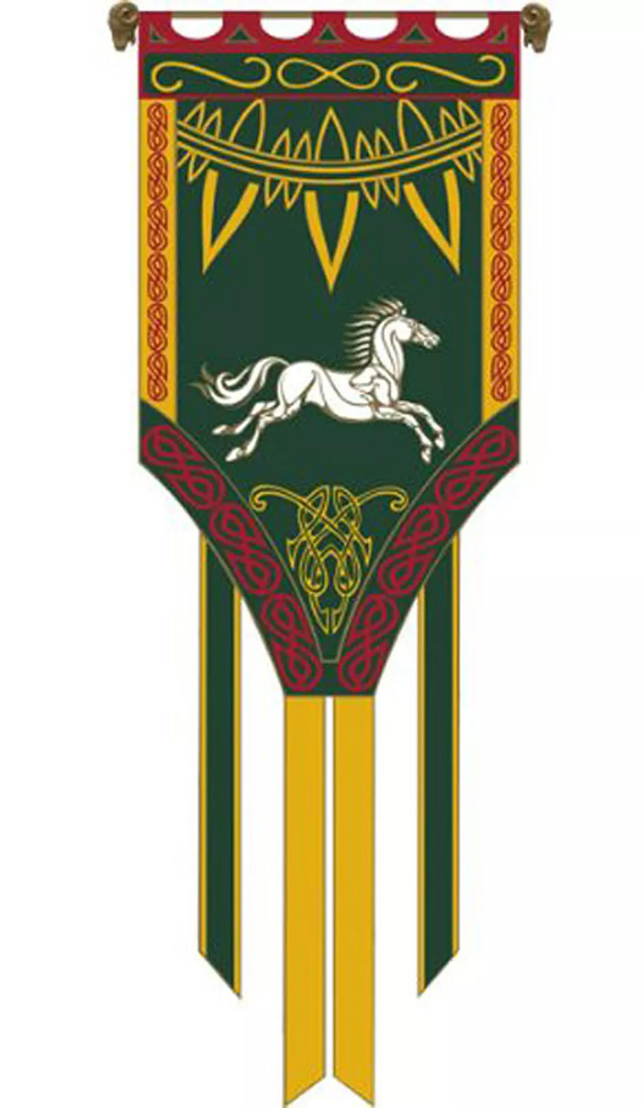 Banner von Eomer Herr Der Ringe Flagge Replica Fahne ca 185 cm mit Widder Köpfen Banner von Eomer Herr Der Ringe Flagge Replica Fahne ca 185 cm mit Widder Köpfen