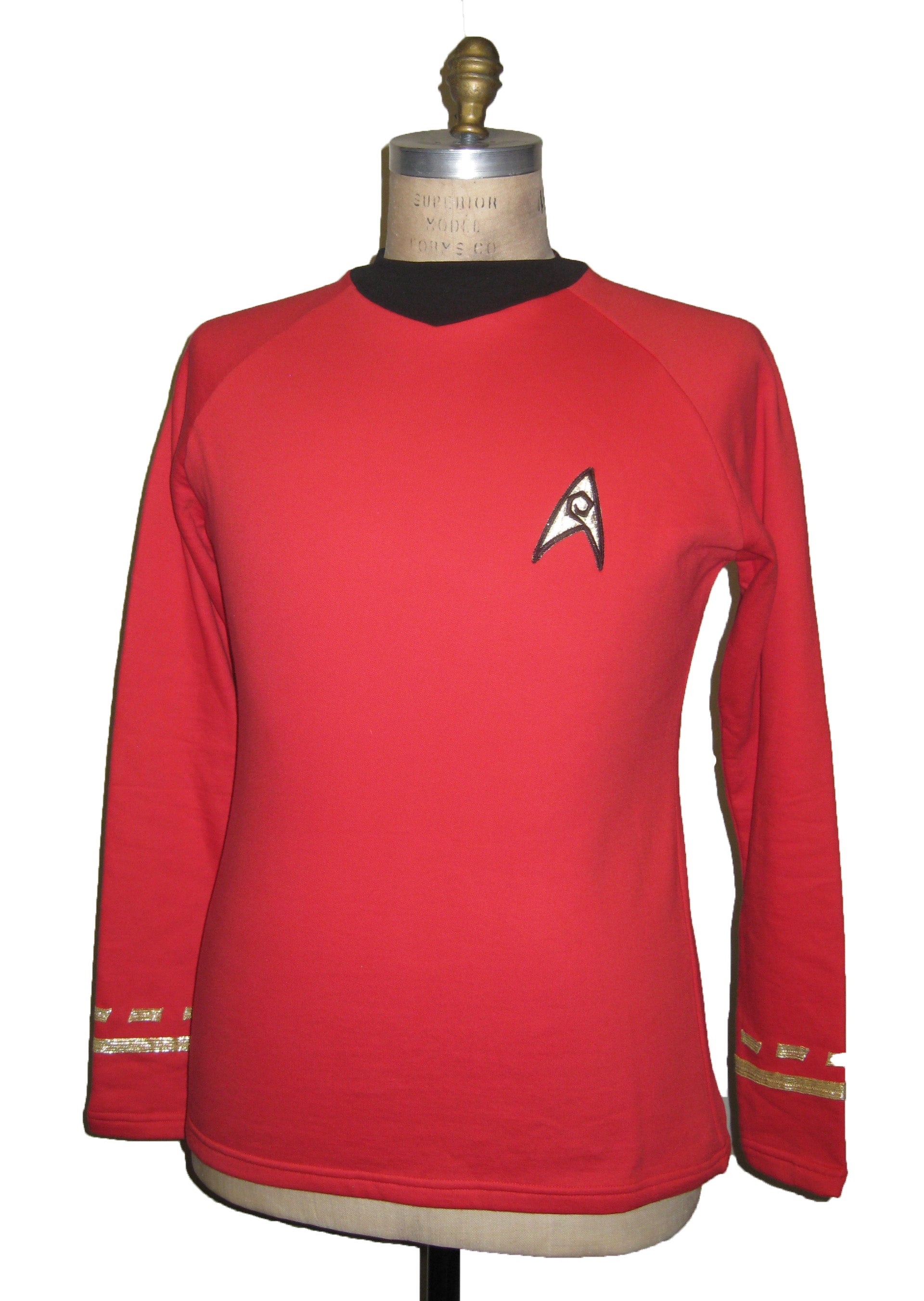 Raumschiff Enterprise Uniform Shirt - Operations Rot - Super deluxe Baumwolle - Star Trek TOS Classic Raumschiff Enterprise Uniform Shirt - Operations Rot - Super deluxe Baumwolle - Star Trek TOS Classic