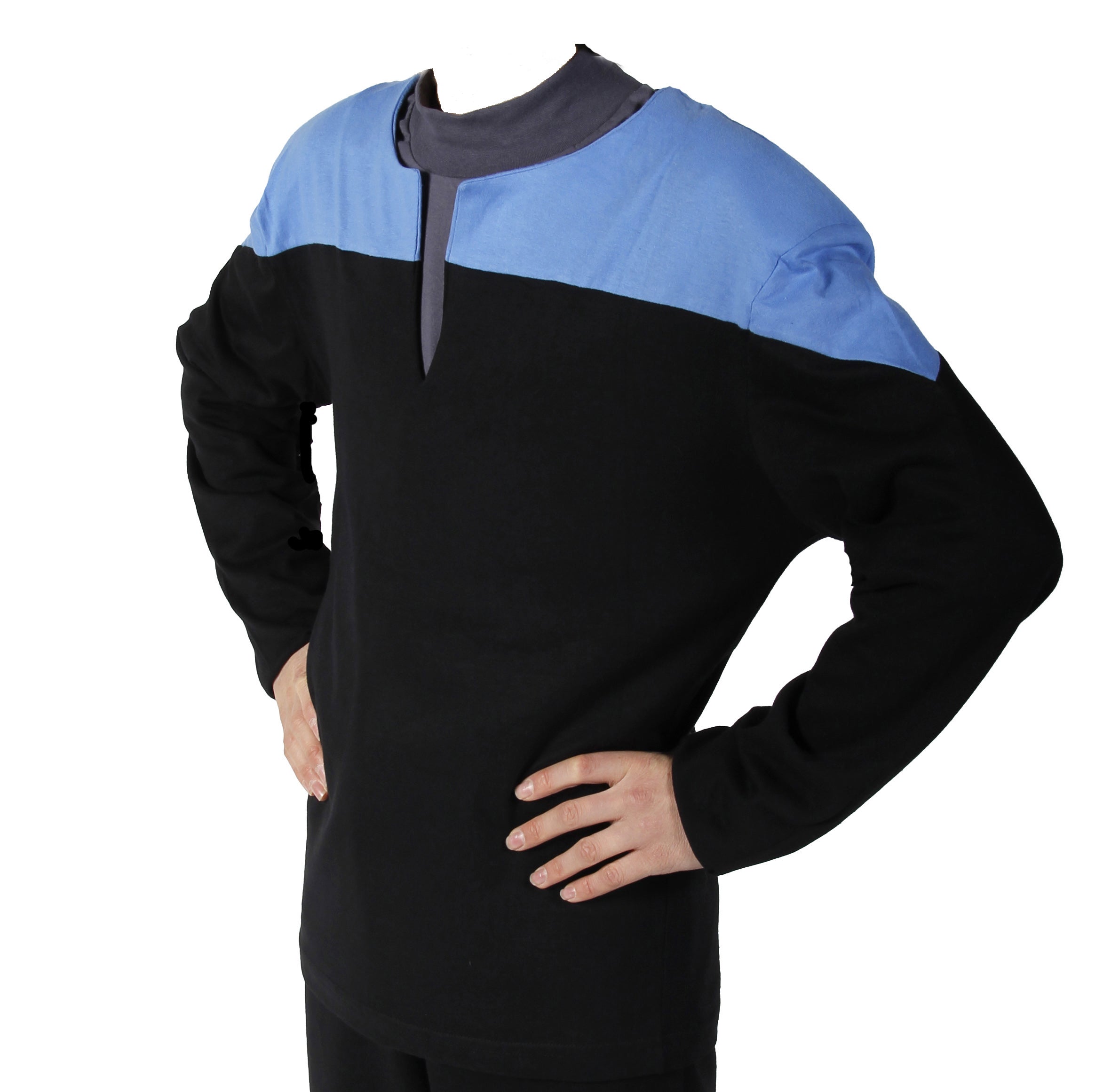Voyager Uniform Shirt Deluxe - Blau Medium - Star Trek Voyager Uniform Shirt Deluxe - Blau Medium - Star Trek