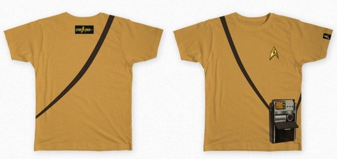 50 Anniversary Tricorder Shirt Gold Shirt-Large