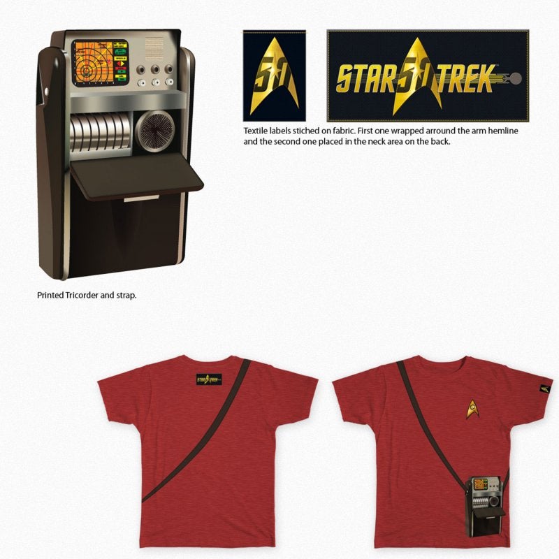 50 Anniversary Tricorder Shirt rot Shirt-X-Large