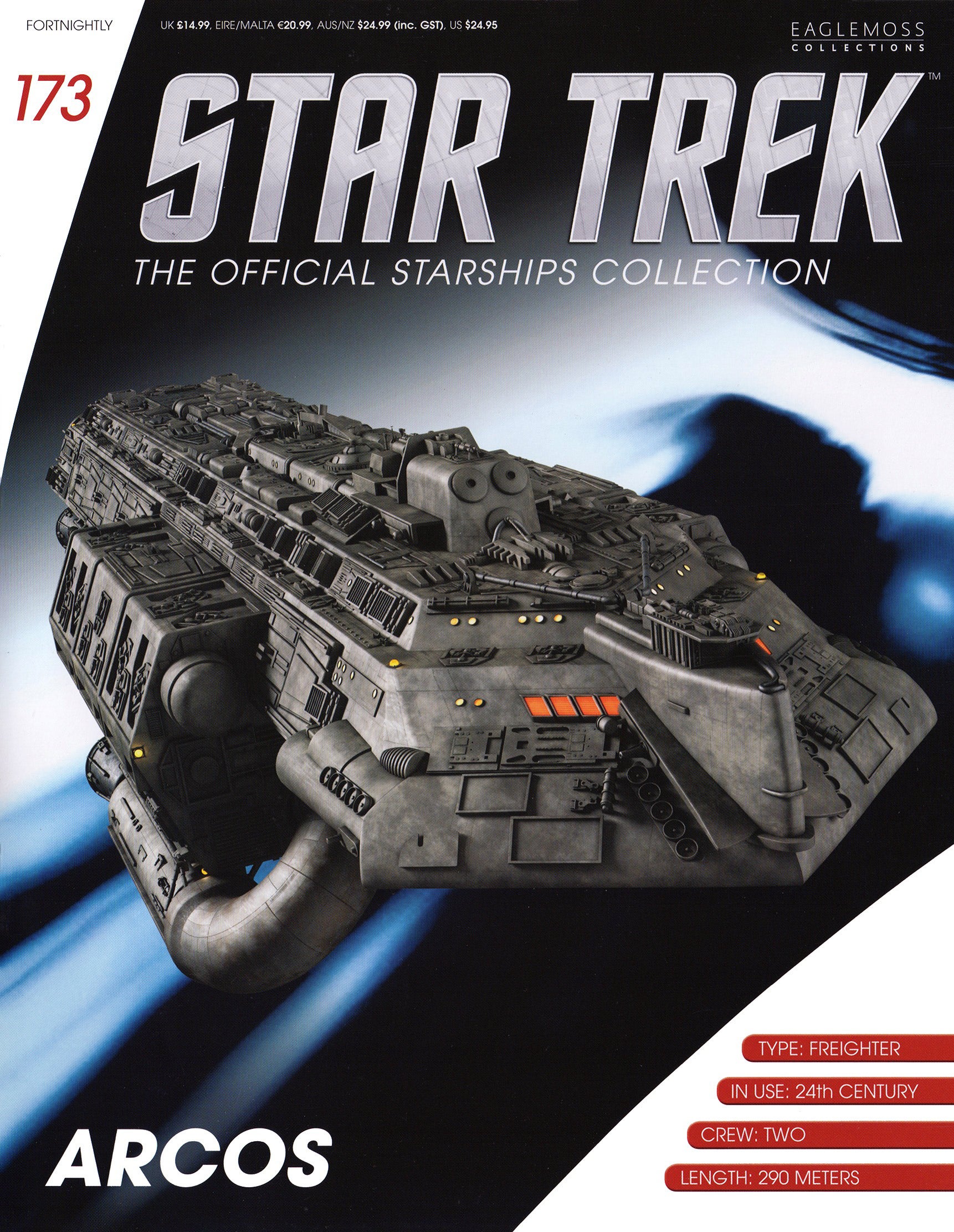 #173 englische U.S.S. Arcos  Raumschiff Modell mit Magazin Eaglemoss