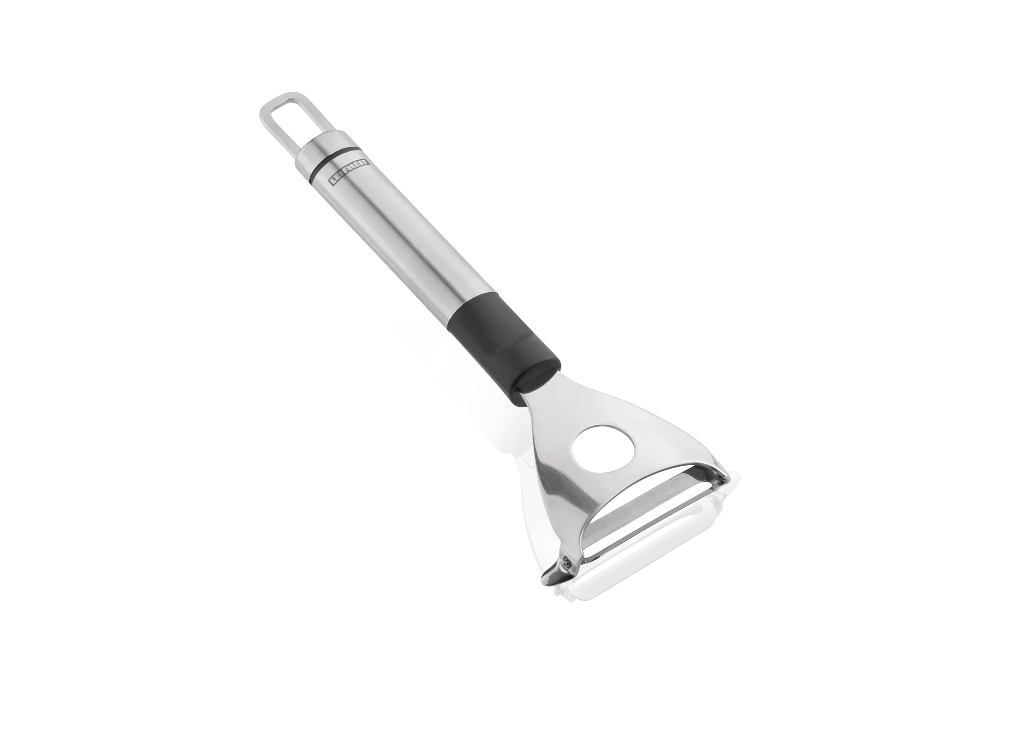 Een hoogwaardige dunschiller van roestvrij staal met ergonomische handgreep. Ideaal om moeiteloos fruit en groenten te schillen. Duurzaam ontwerp voor dagelijks gebruik.