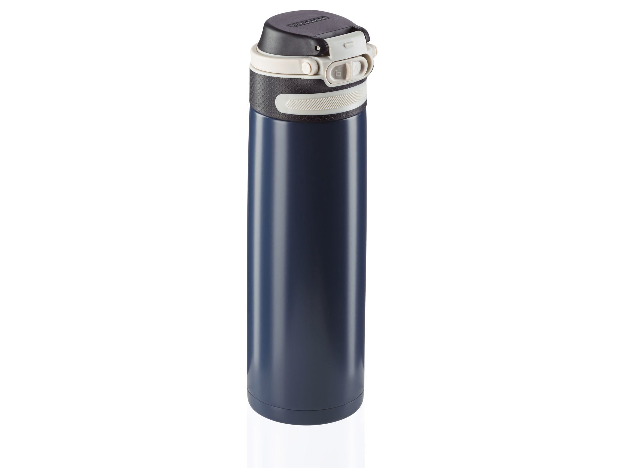 Flip insulating mug 600ml dark blue