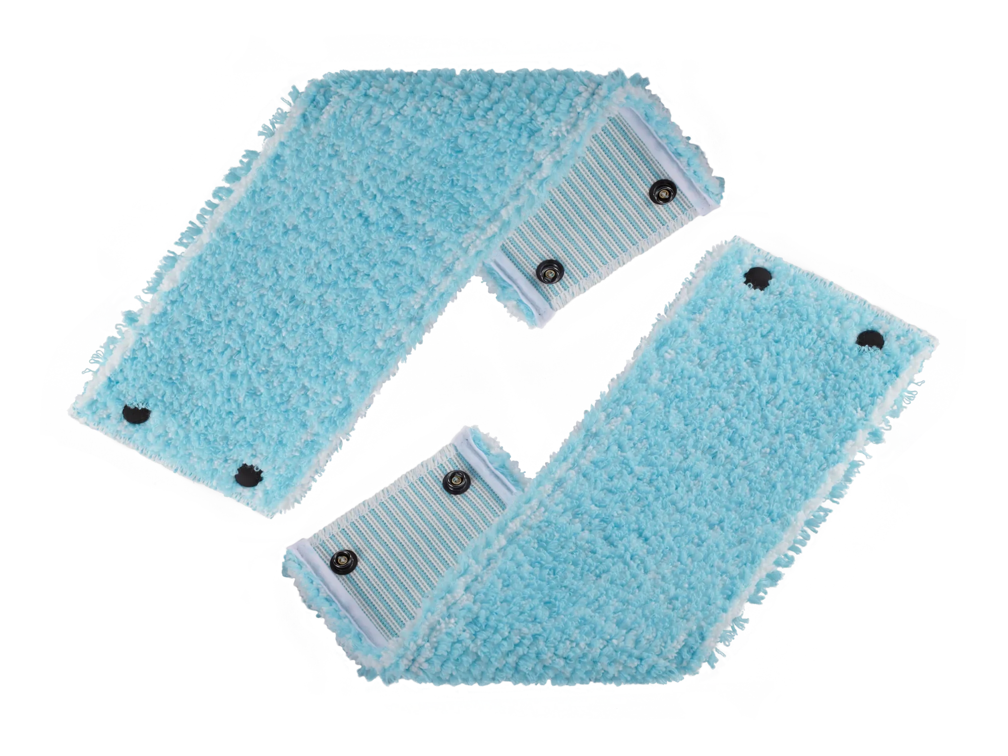 Zestaw 2 super miękkich mopów CLEAN TWIST M w kolorze niebieskim. Nakładki są wykonane z miękkiego materiału i idealnie nadają się do delikatnych podłóg. Można je prać i są trwałe.