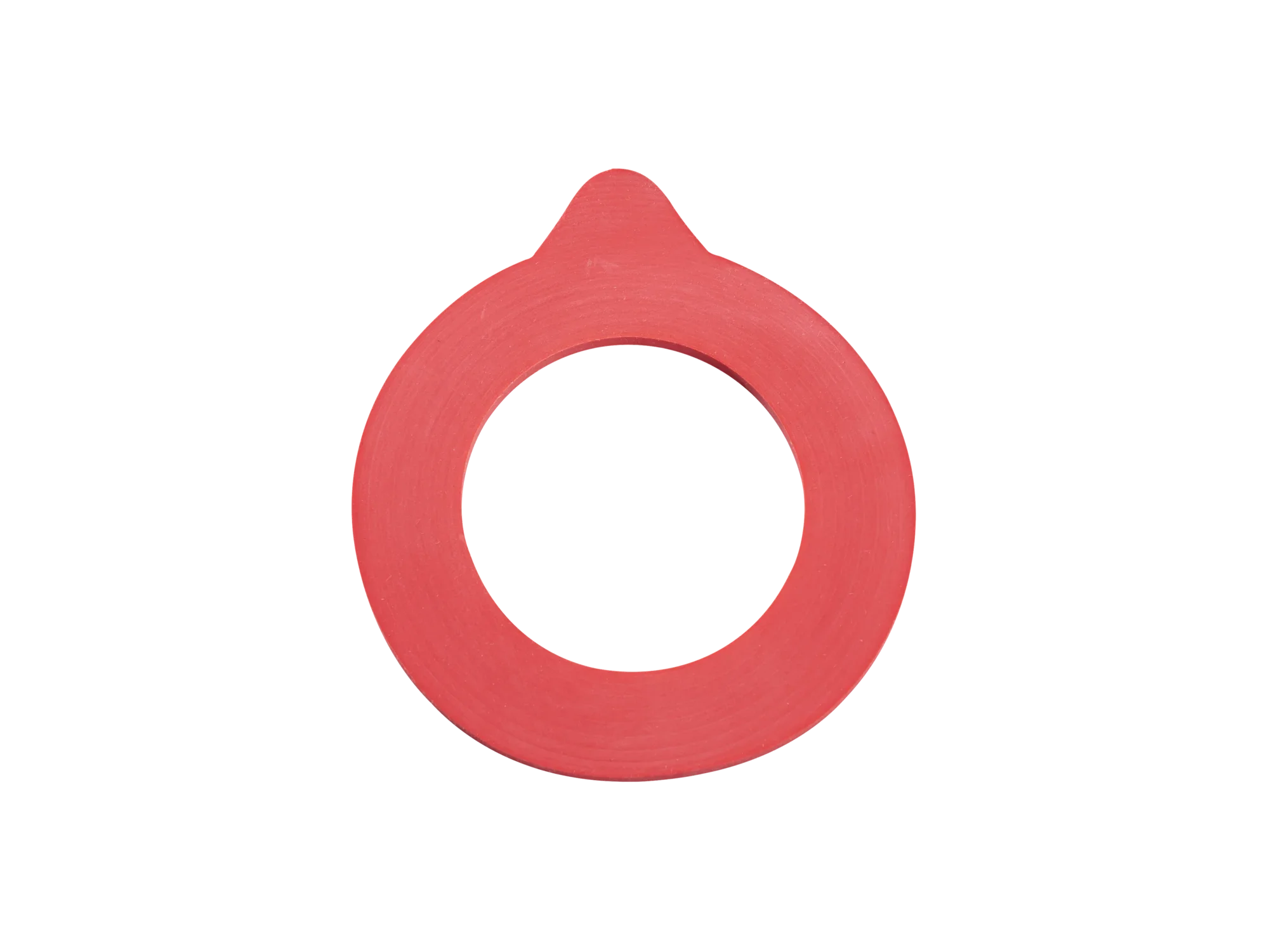 Rode vervangingsring van 43x71 mm. De ring is rond en heeft een klein lipje aan de bovenkant. Ideaal voor verschillende huishoudelijke toepassingen.