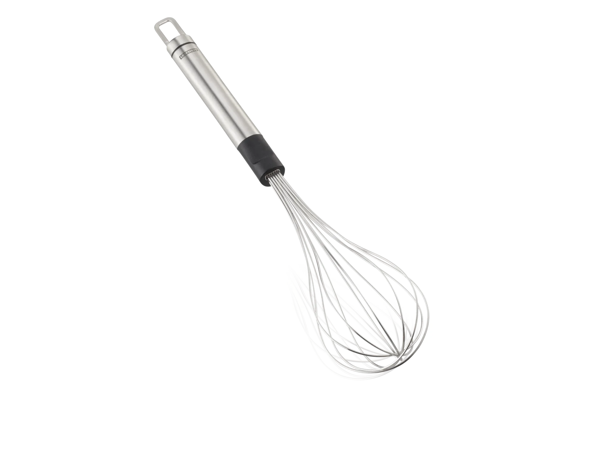 Een roestvrijstalen garde met een lengte van 31 cm. Ideaal voor het opkloppen en mengen van ingrediënten. Ergonomisch ontwerp voor comfortabel gebruik in de keuken.