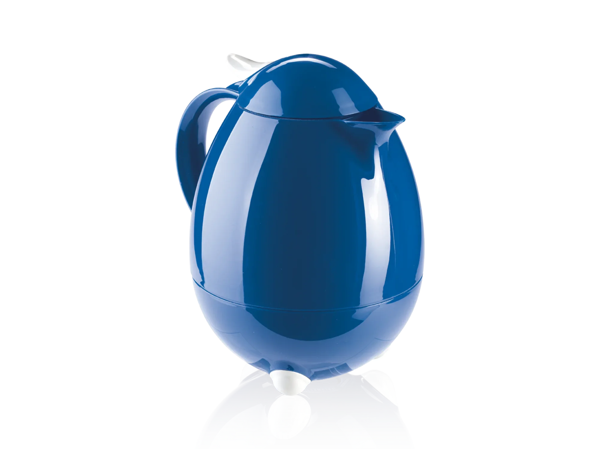 Isolierkanne Columbus 1000ml in Dunkelblau. Die Kanne hat ein elegantes, modernes Design mit einem praktischen Griff und Ausguss. Ideal für heiße oder kalte Getränke.