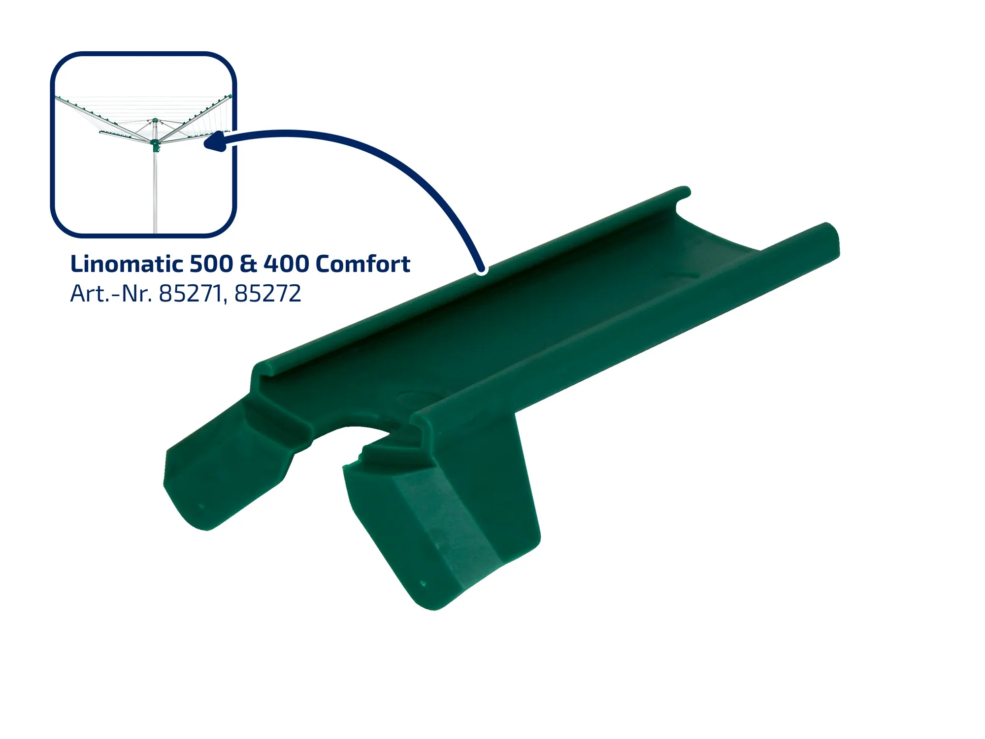 Afdekplaatje draagarm Linomatic, opal green