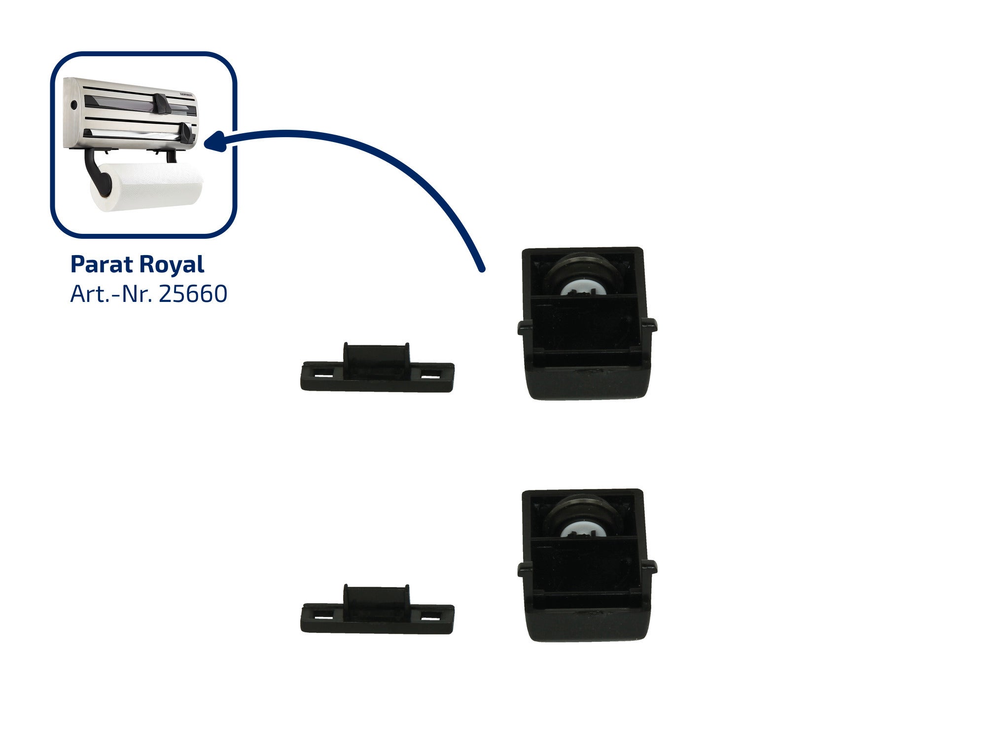 Schneidschieberset Rollenhalter Parat Royal 