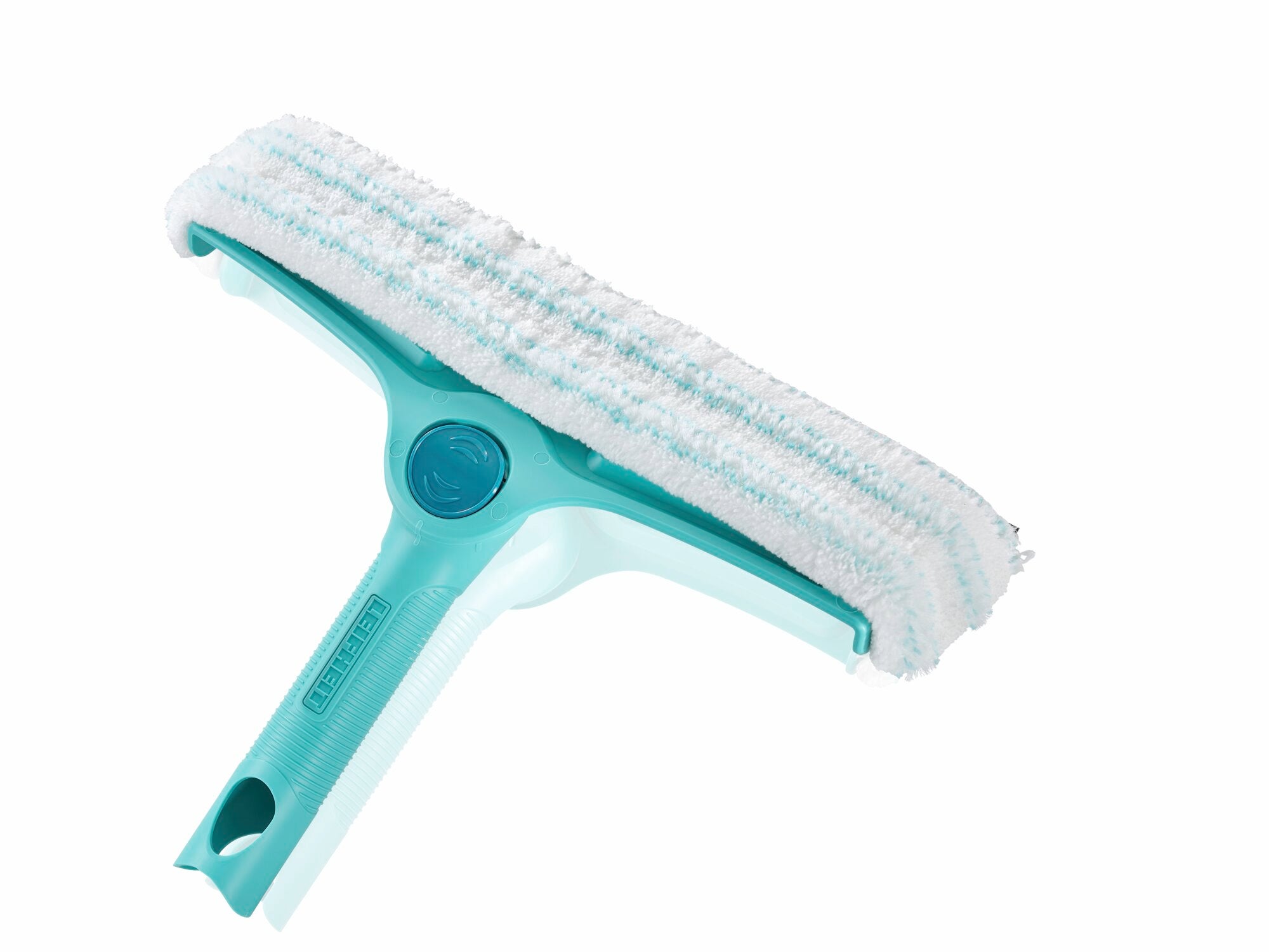 Pulitore per finestre e telai 4 in 1 con manico ergonomico e panno in microfibra. Ideale per pulire vetri e cornici in modo efficace e senza lasciare aloni.