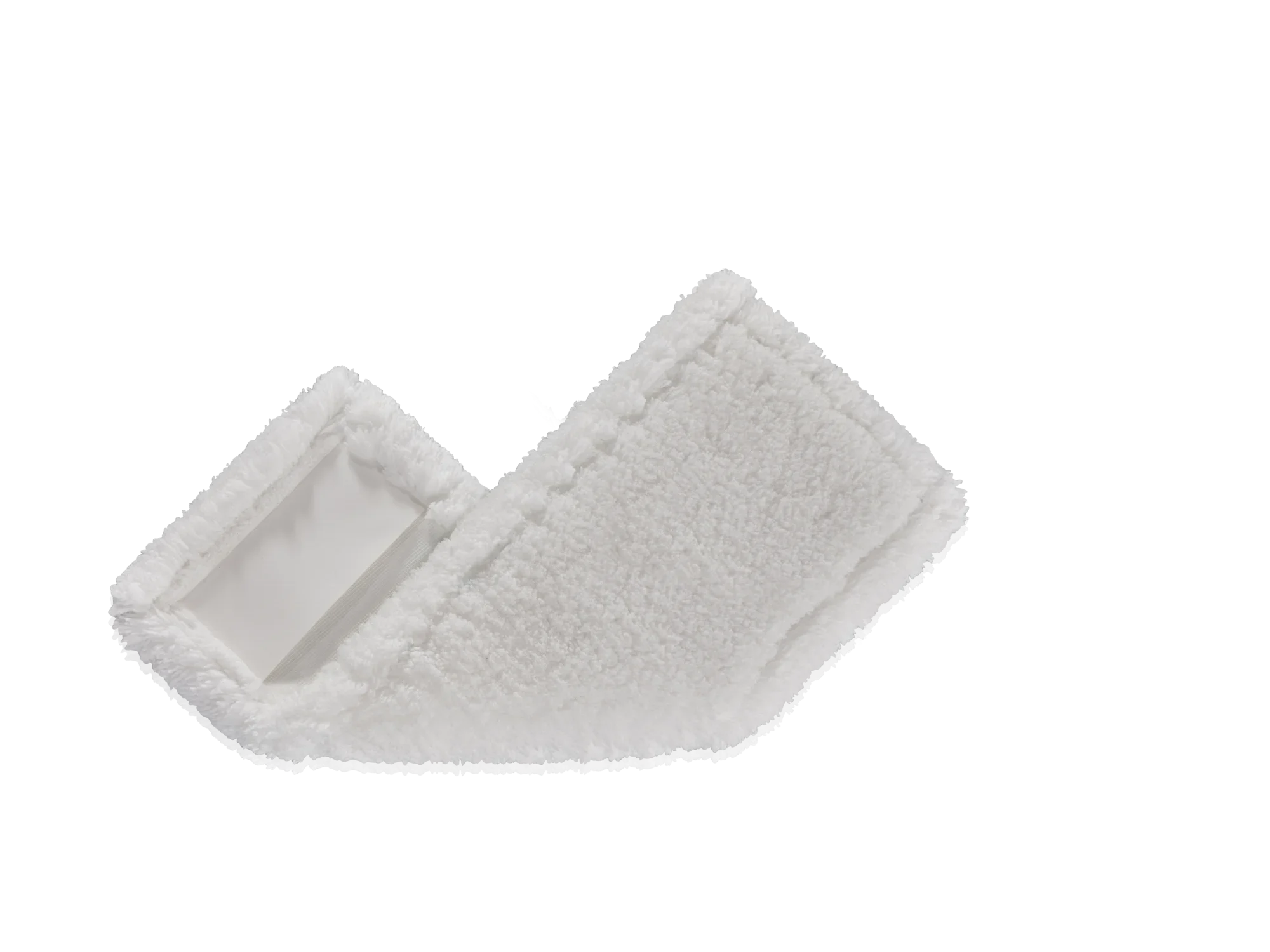 Een witte stofhoes voor SUPERDUSTER, geschikt voor het reinigen van vloeren. De hoes heeft een zachte, pluizige textuur en is ideaal voor het verwijderen van stof en vuil.