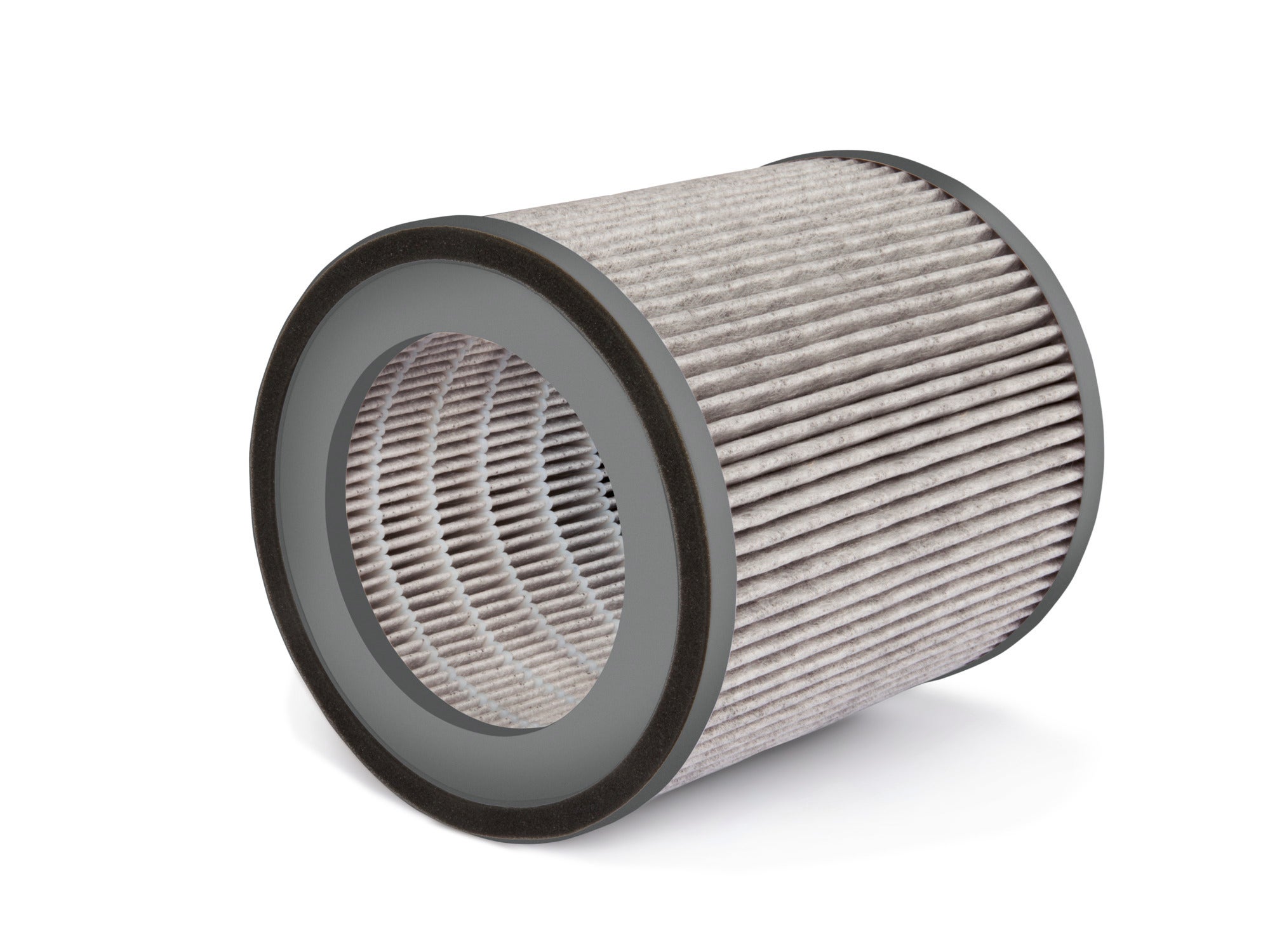Replacement filter for the Airfresh Clean Connect 500 air purifier. The cylindrical filter has a grey surface and is designed for effective air purification.