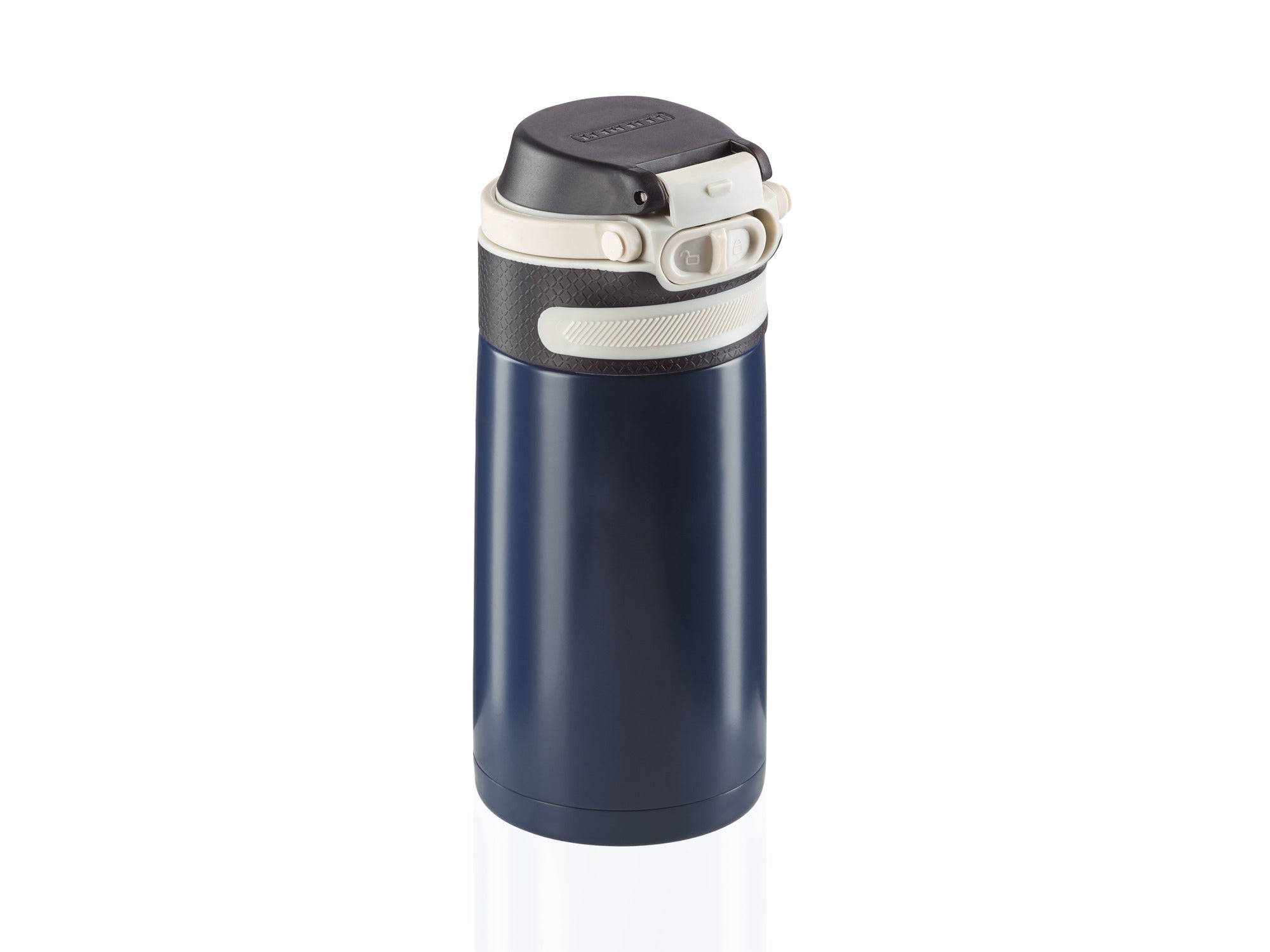 Flip insulating mug 350ml dark blue