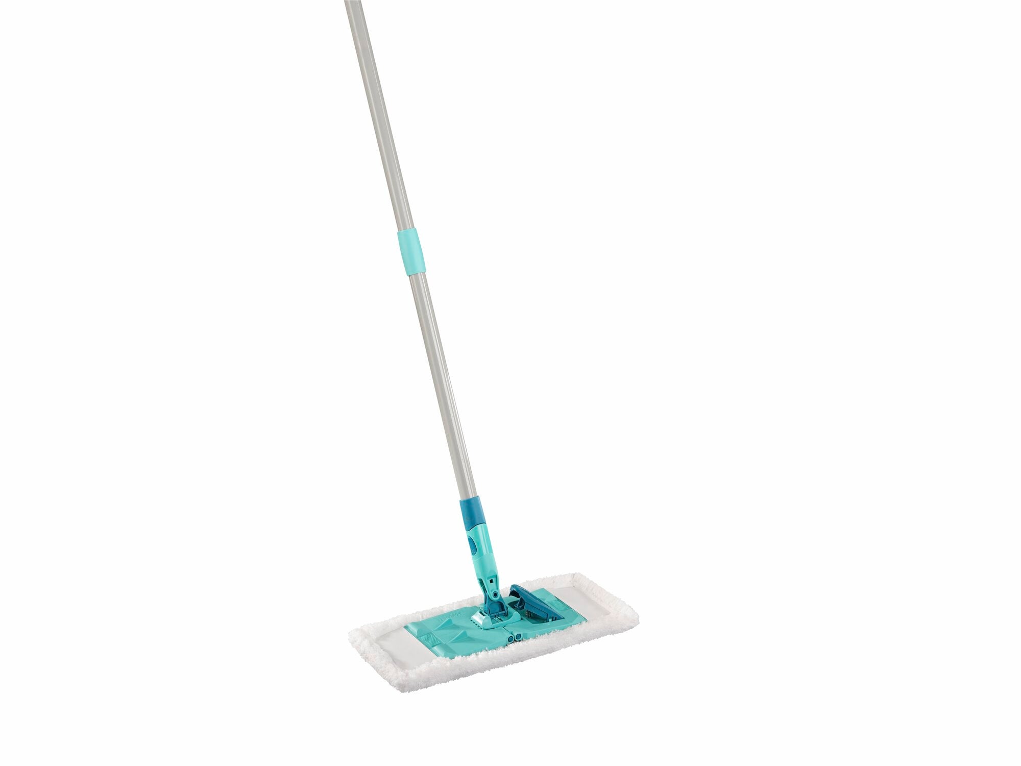 Staubwischer SUPERDUSTER: Ein moderner Staubwischer mit langem Griff und rechteckigem Wischkopf, ideal für die effiziente Reinigung von Böden in Haushalten.