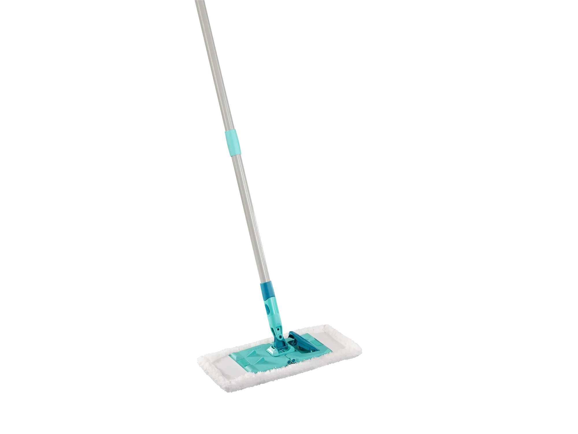 SUPERDUSTER dweilmop: Een moderne dweilmop met een lange steel en een rechthoekige mopkop, ideaal voor het efficiënt reinigen van huishoudvloeren.