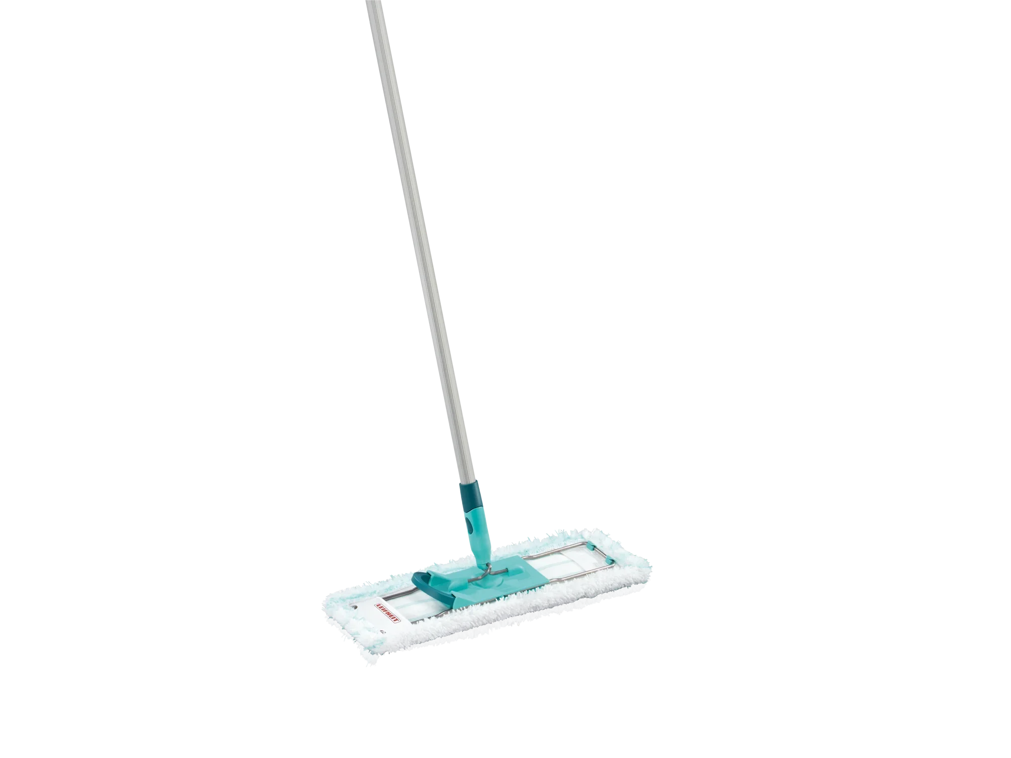 Profi micro duo dweilmop met lange steel en rechthoekige mopkop. Ideaal voor het grondig reinigen van vloeren. De mopkop is afneembaar en wasbaar.