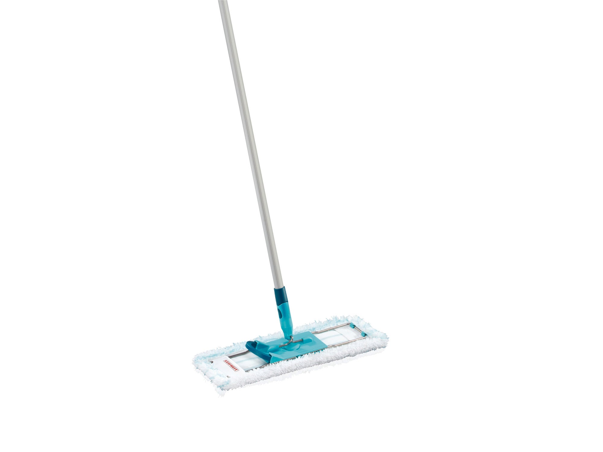 Bodenwischer Profi micro duo mit langem Stiel und rechteckigem Wischkopf. Ideal für die gründliche Reinigung von Böden. Der Wischkopf ist abnehmbar und waschbar.
