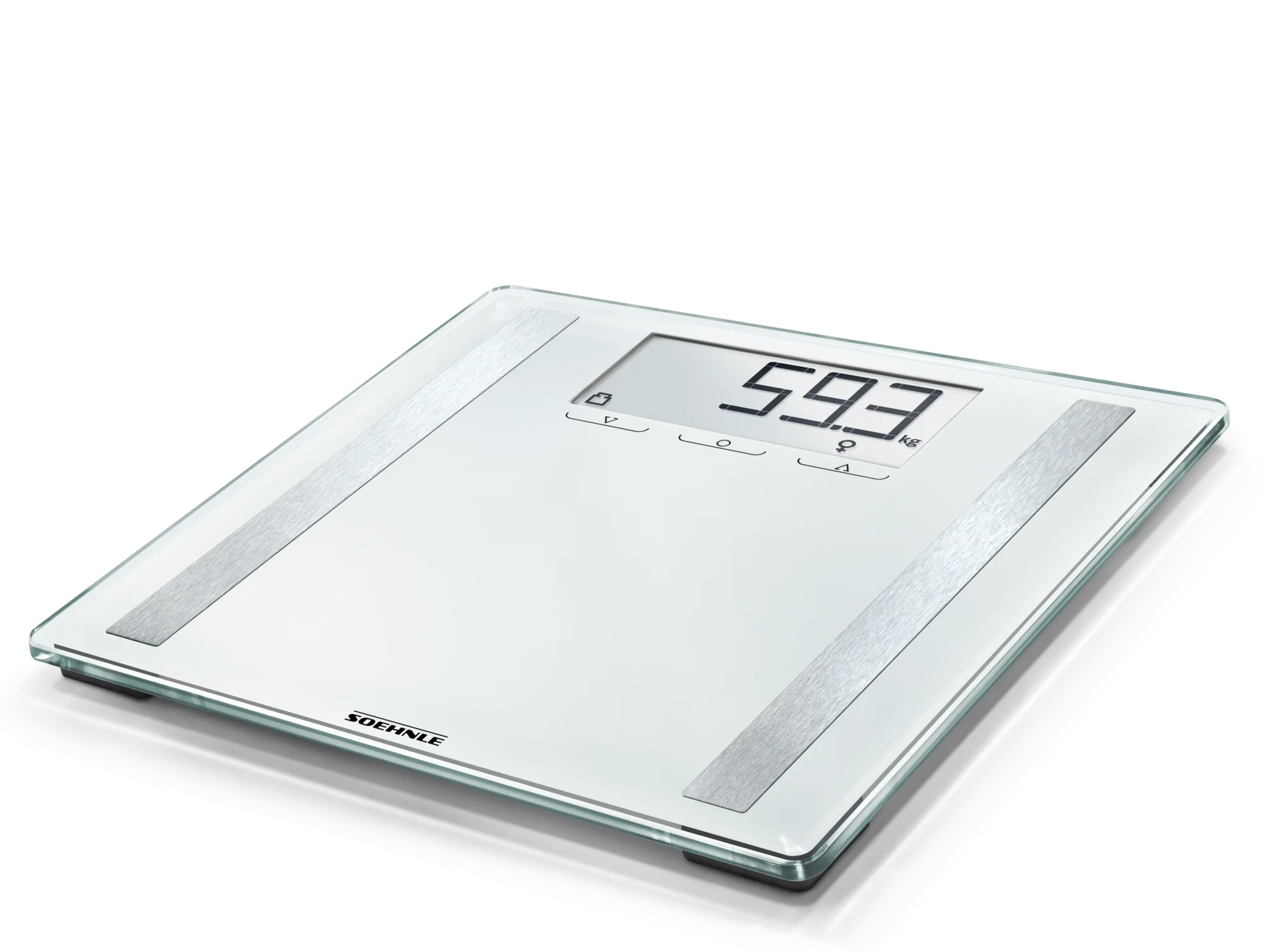 Personenwaage digital Shape Sense Control 200 mit großem, gut lesbarem Display. Elegantes Design mit Glasoberfläche, ideal für präzise Gewichtsmessungen im Alltag.