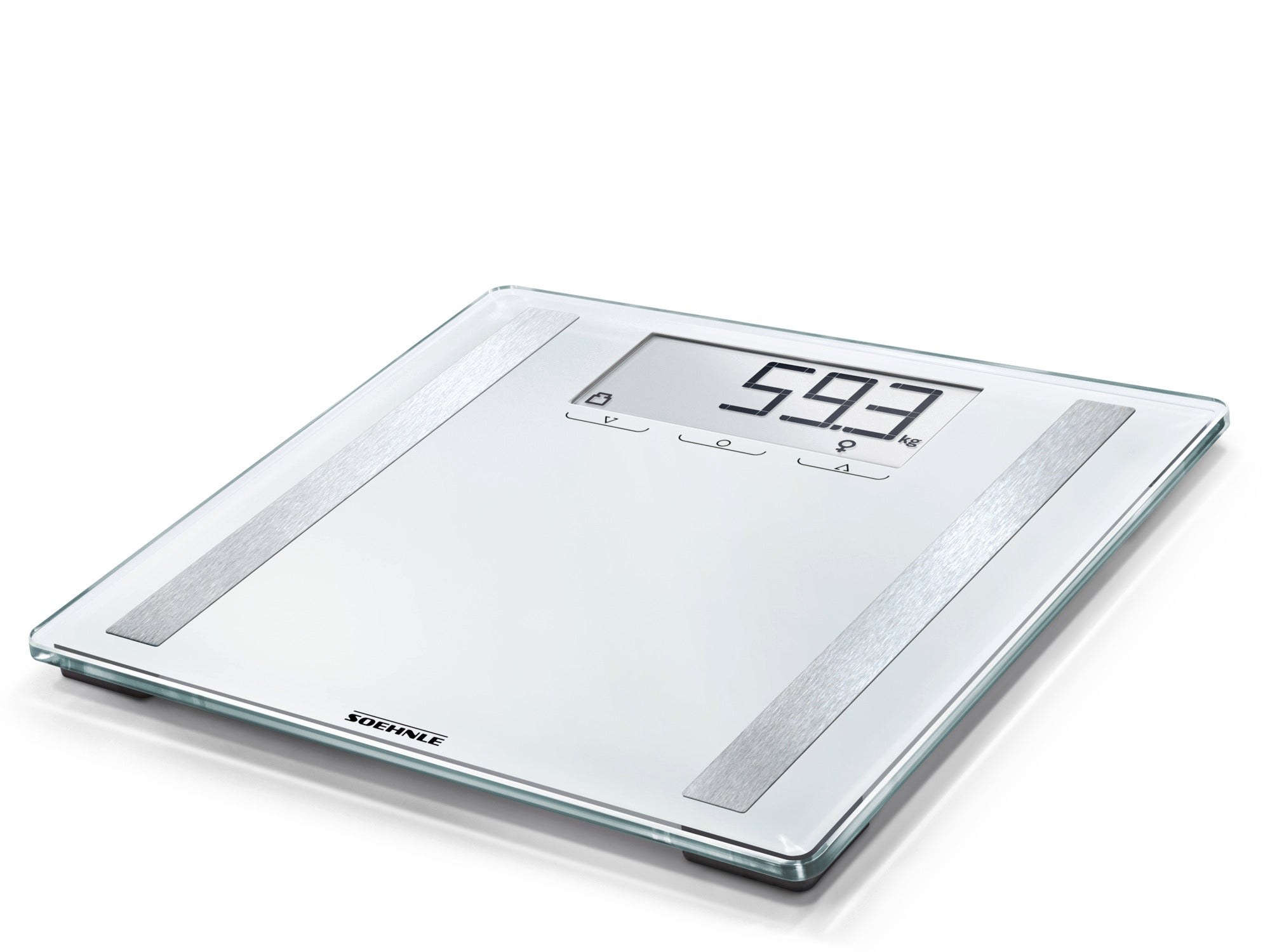 Personenwaage digital Shape Sense Control 200 mit großem, gut lesbarem Display. Elegantes Design mit Glasoberfläche, ideal für präzise Gewichtsmessungen im Alltag.
