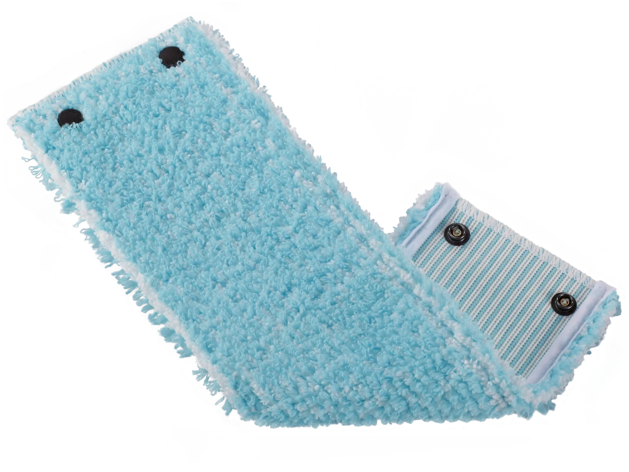 Funda para mopa CLEAN TWIST XL extra suave en azul claro. La funda es mullida y es ideal para suelos delicados. Dos botones a presión para una fijación segura.