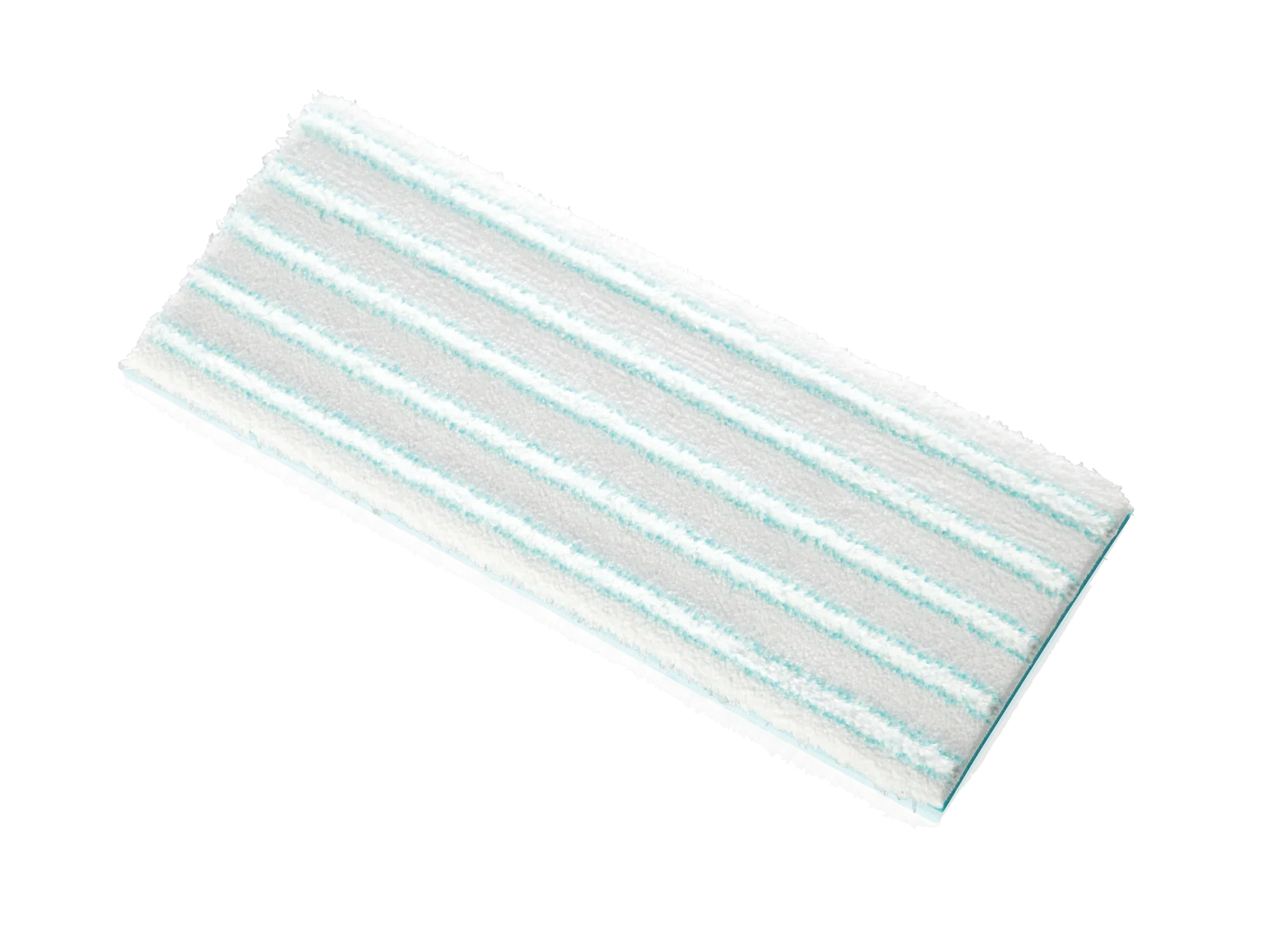 Una almohadilla rectangular llamada Picobello XL micro duo, diseñada para una limpieza eficaz de suelos. Tiene una superficie suave y rayada para una óptima absorción de la suciedad.