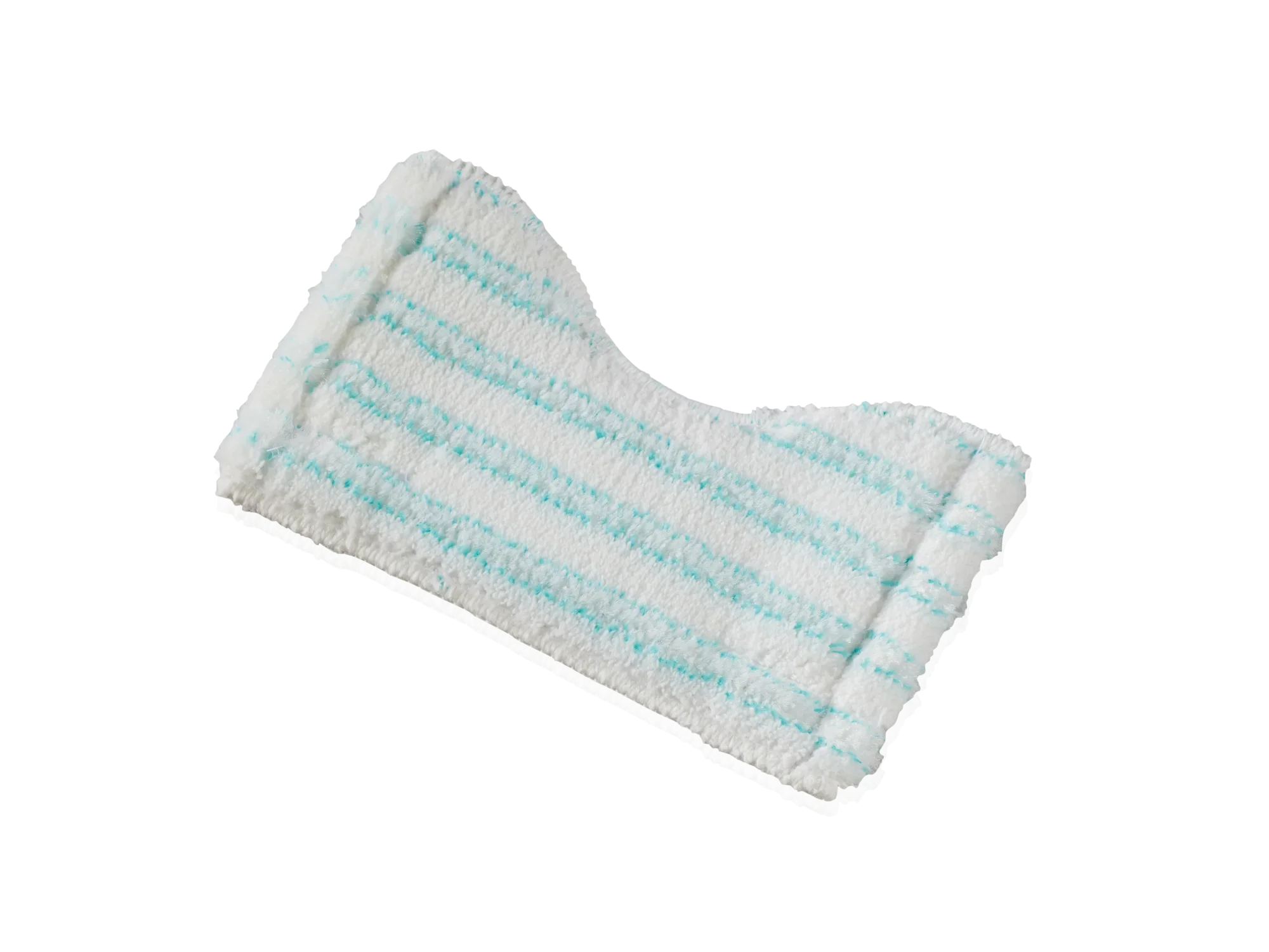 Vervangende hoes voor Bath Cleaner badwisser, micro duo model. De hoes is wit met blauwe strepen en is ideaal voor een grondige reiniging van badkameroppervlakken.