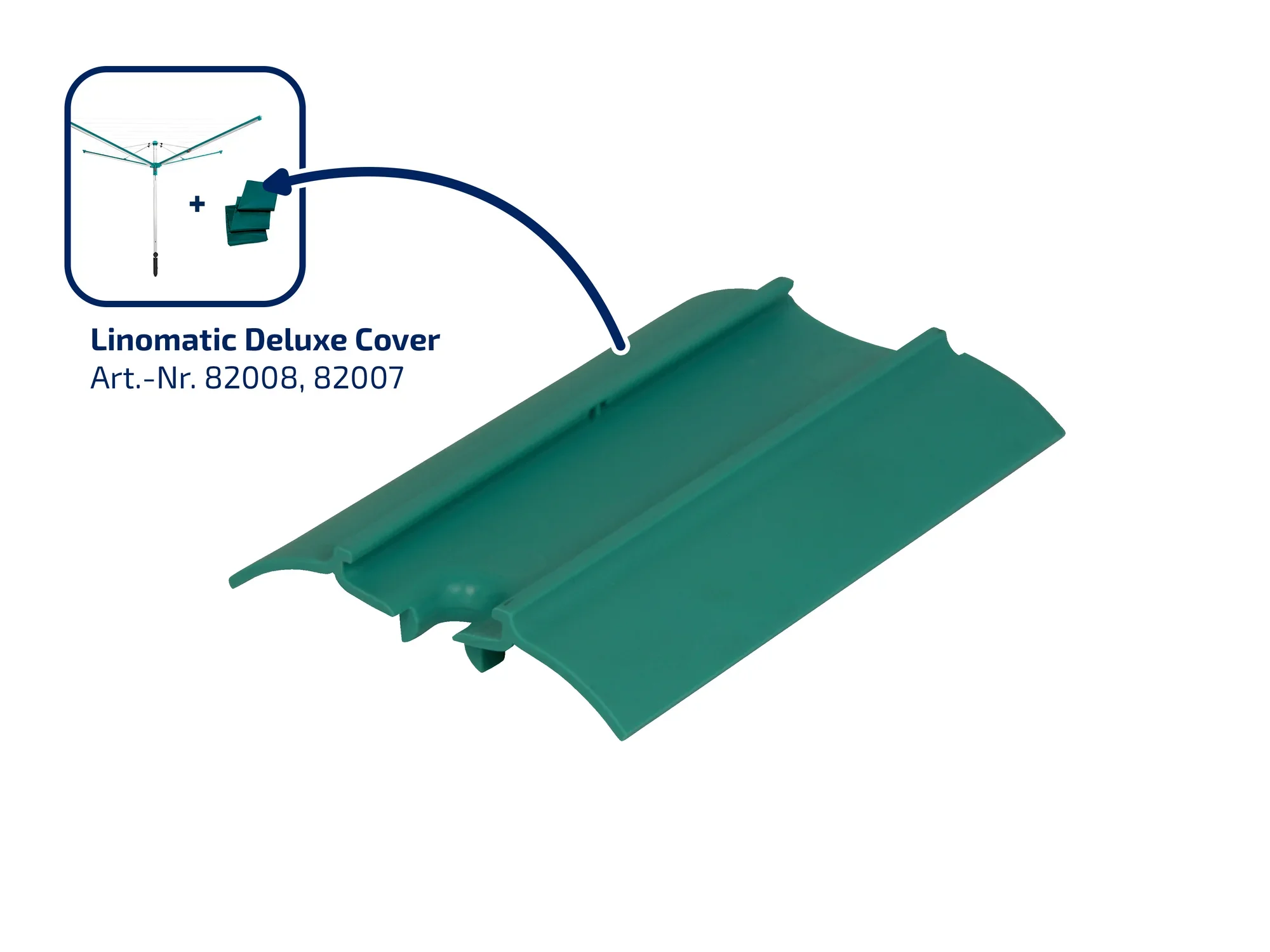 Afdekplaatje draagarm Linomatic, opal green