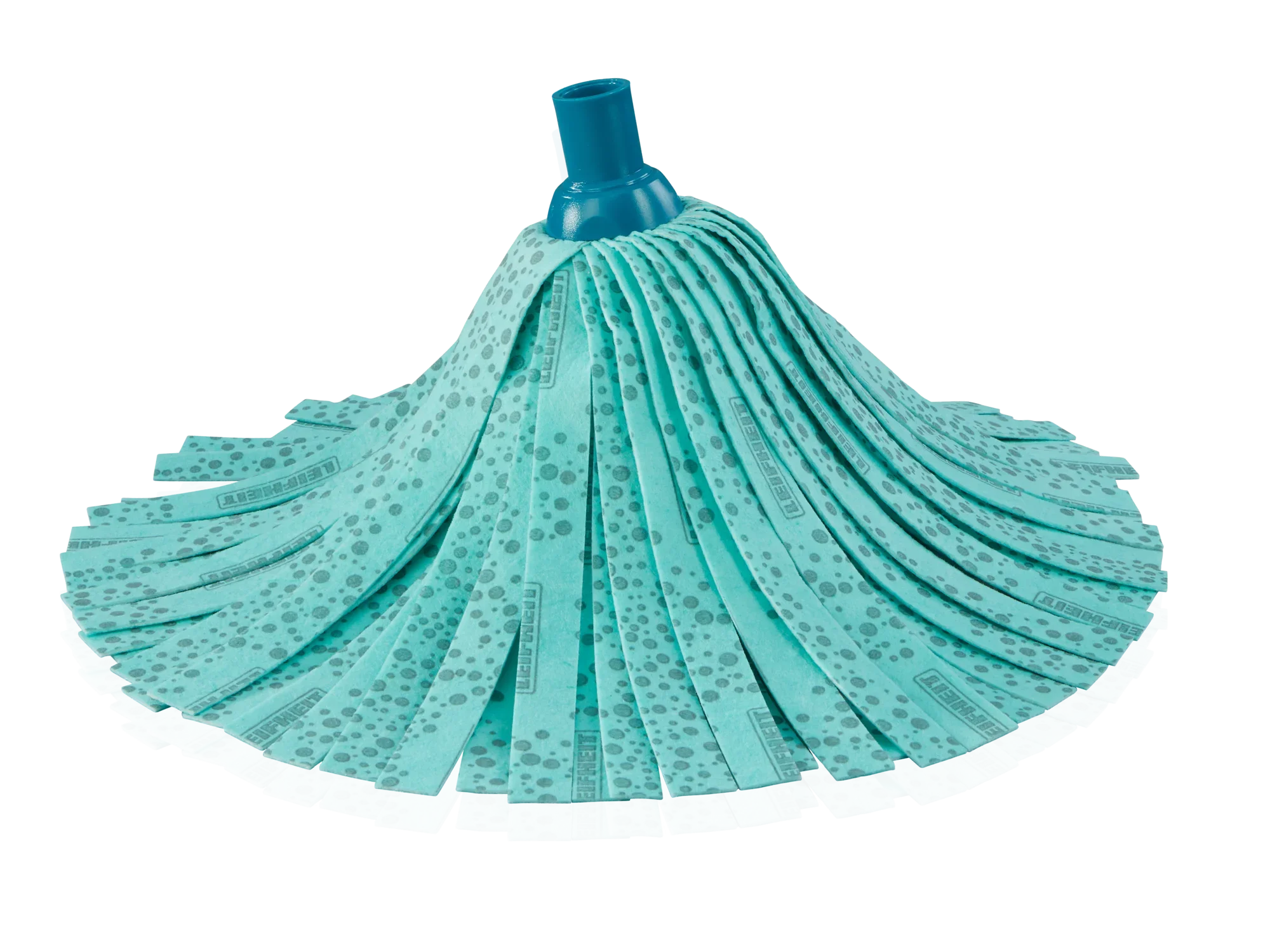 Replacement head for Classic Mop made of viscose, ideal for thorough cleaning. The blue head and green stripes provide effective dirt absorption.