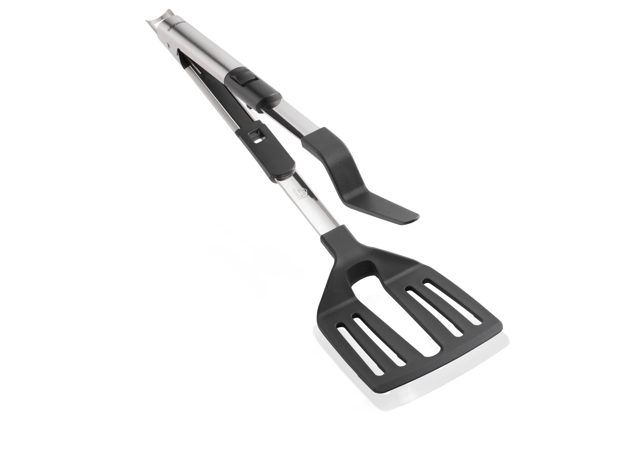 Zangenwender 2in1: Ein vielseitiges Küchenwerkzeug mit ergonomischem Griff und hitzebeständigen Materialien. Ideal zum Wenden und Servieren von Speisen.