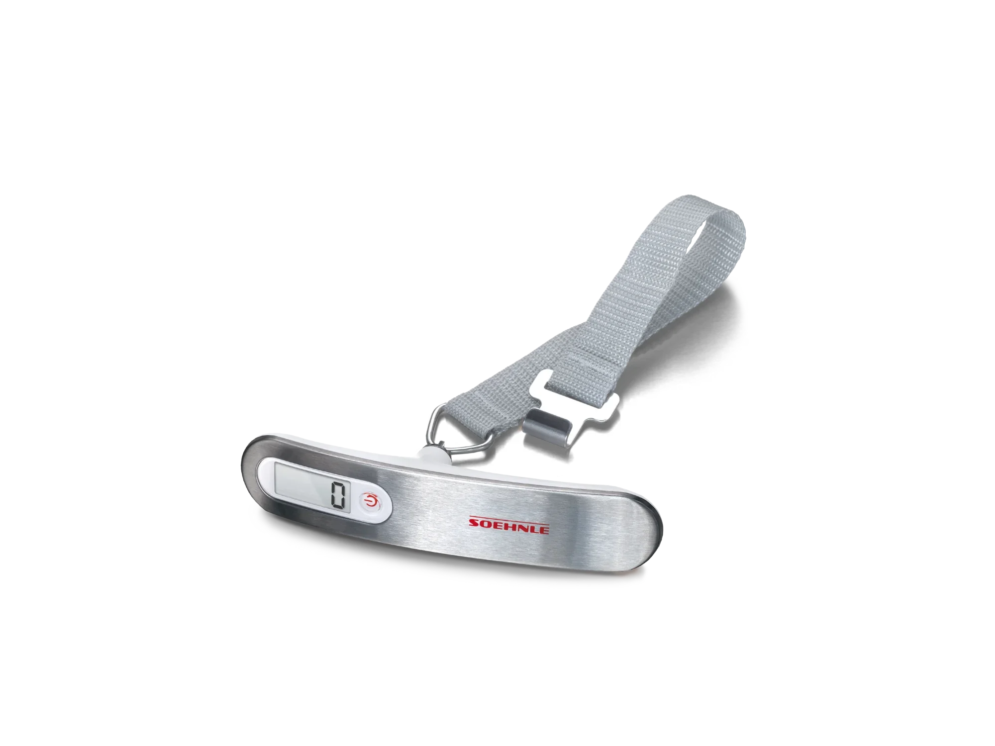 Waga bagażowa z cyfrowym wyświetlaczem i wytrzymałym paskiem. Idealna dla podróżujących, aby dokładnie zmierzyć wagę bagażu i uniknąć opłat za nadbagaż.