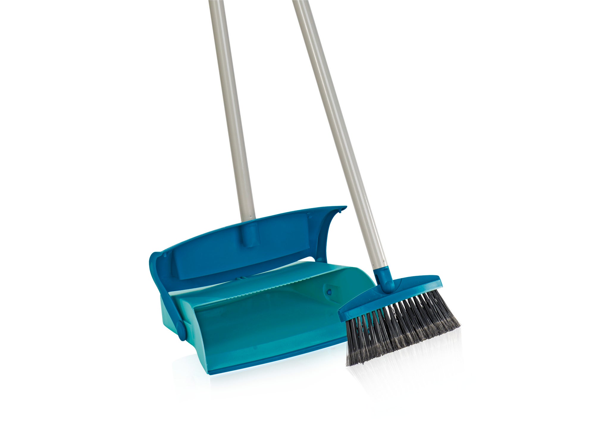 Sweeper set with handle and dust container