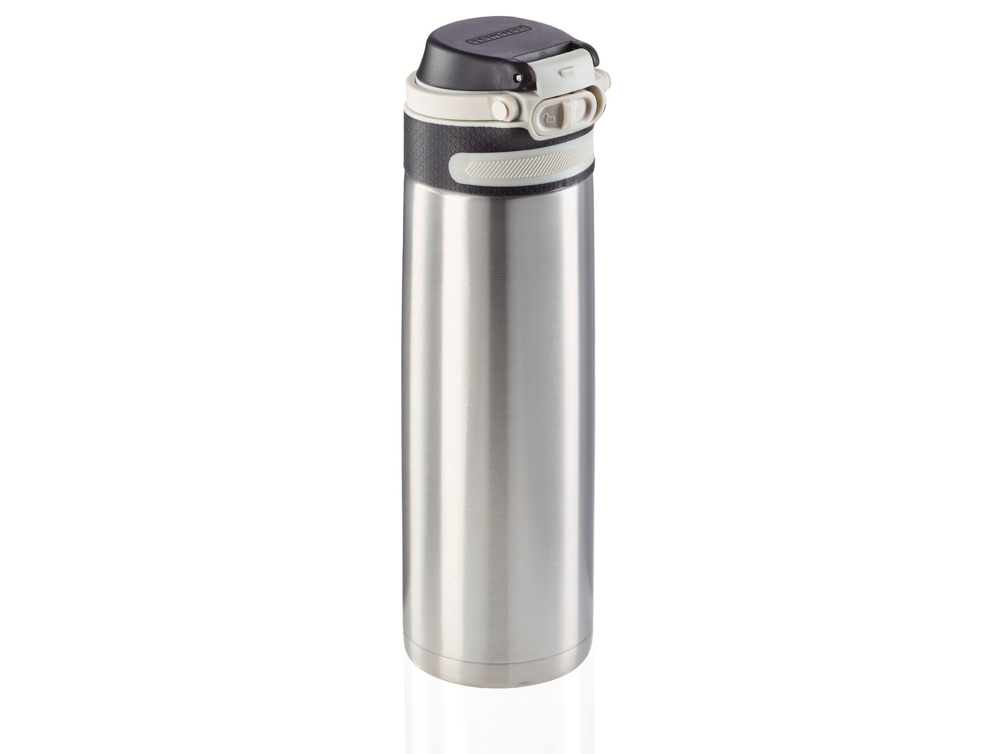 Flip insulating mug 600ml silver