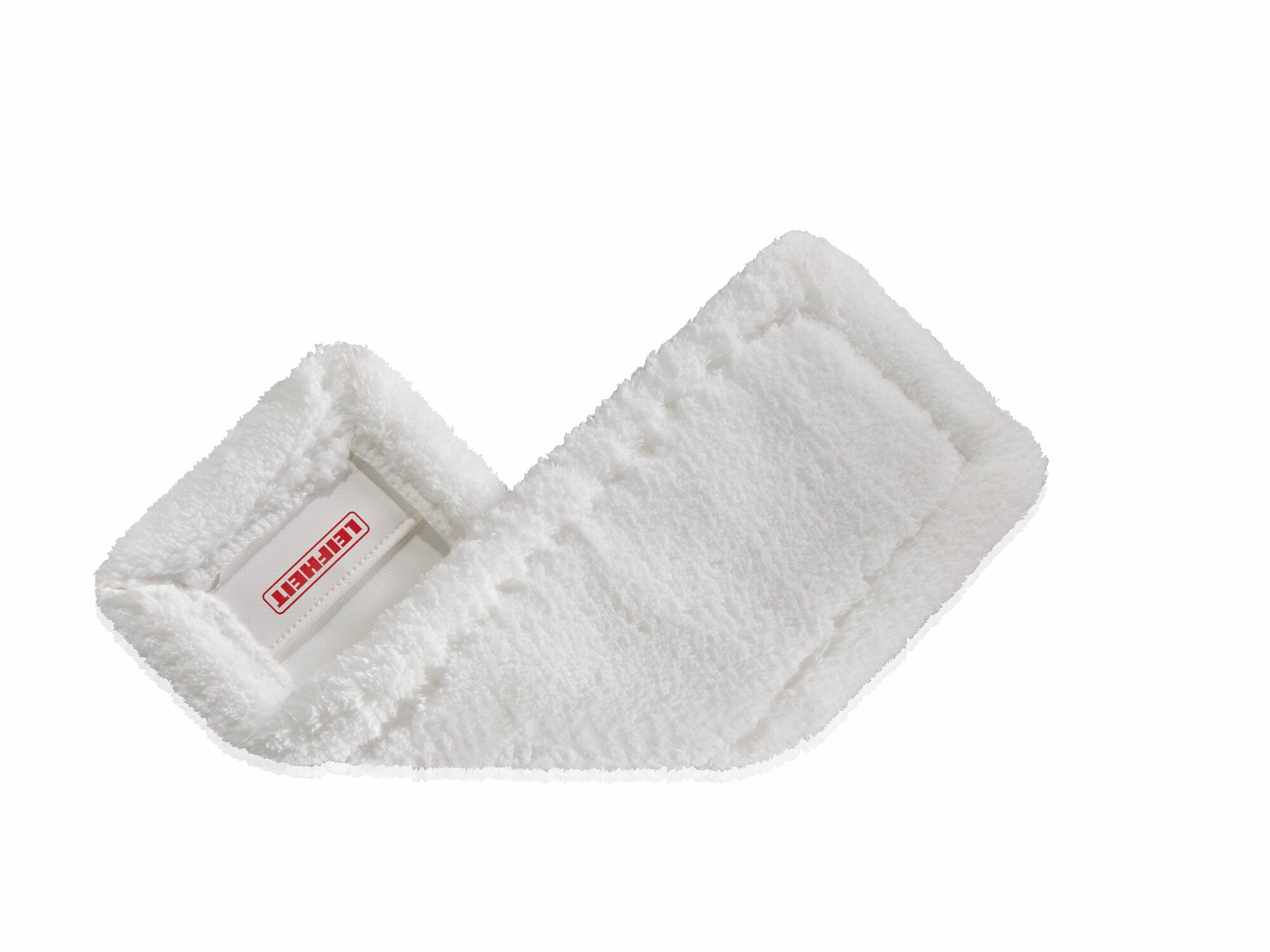 A white SUPERDUSTER Floor XL dust cover designed for efficient cleaning. The soft, fluffy material ensures thorough dust collection on various surfaces, enhancing cleanliness.