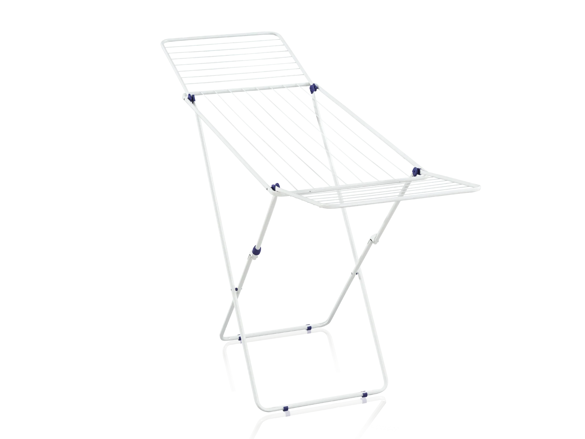 Classic 200 Easy droogmolen: Een stevig, wit waspaard met inklapbare vleugels, ideaal voor het drogen van kleding in kleine ruimtes. Perfect voor binnen en buiten.