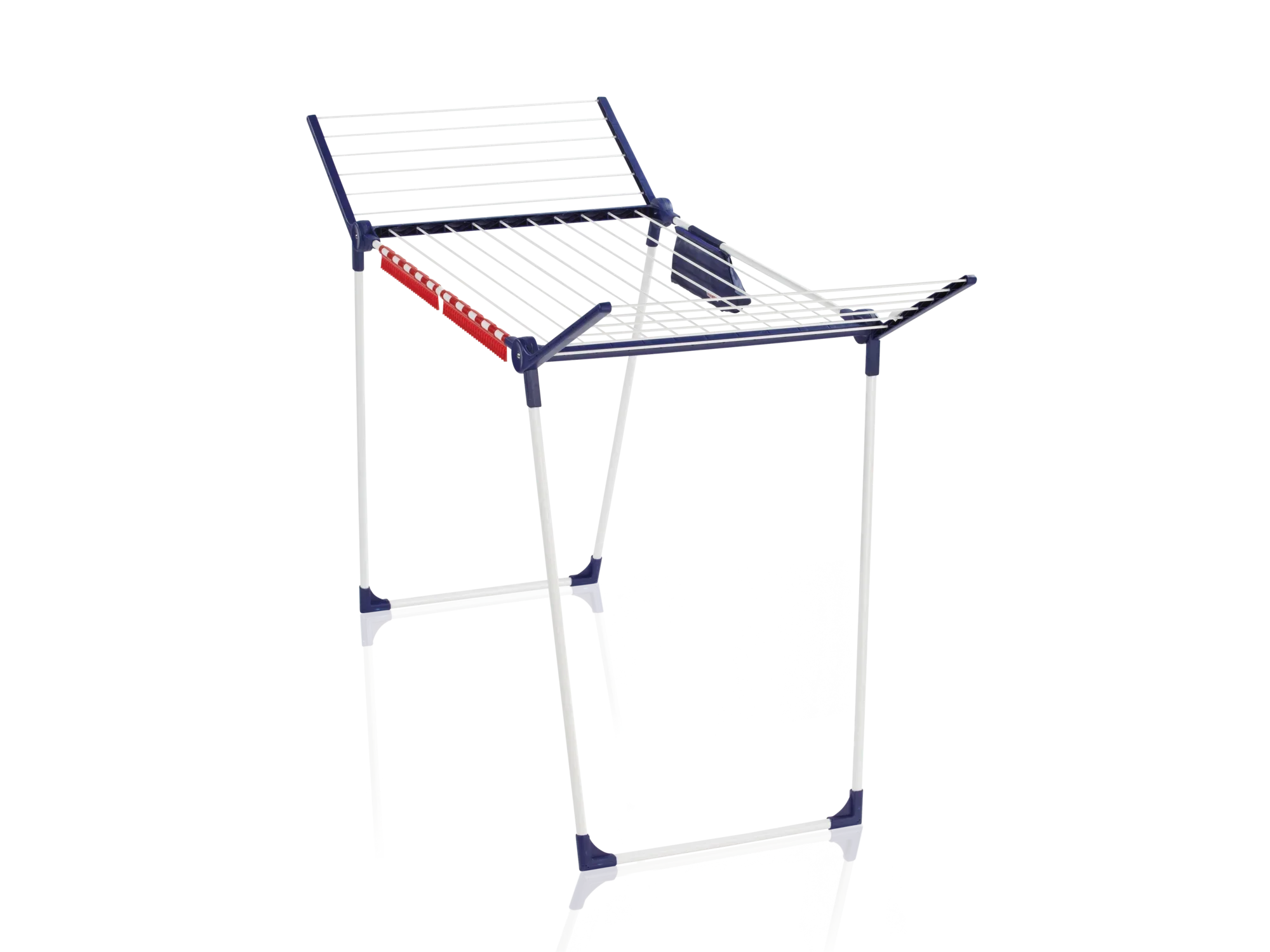 Wasdroger Pegasus 180 Solid Plus: Een stevig droogrek met uitklapbare vleugels, ideaal voor grote stukken wasgoed. Robuuste constructie en ruimtebesparend.