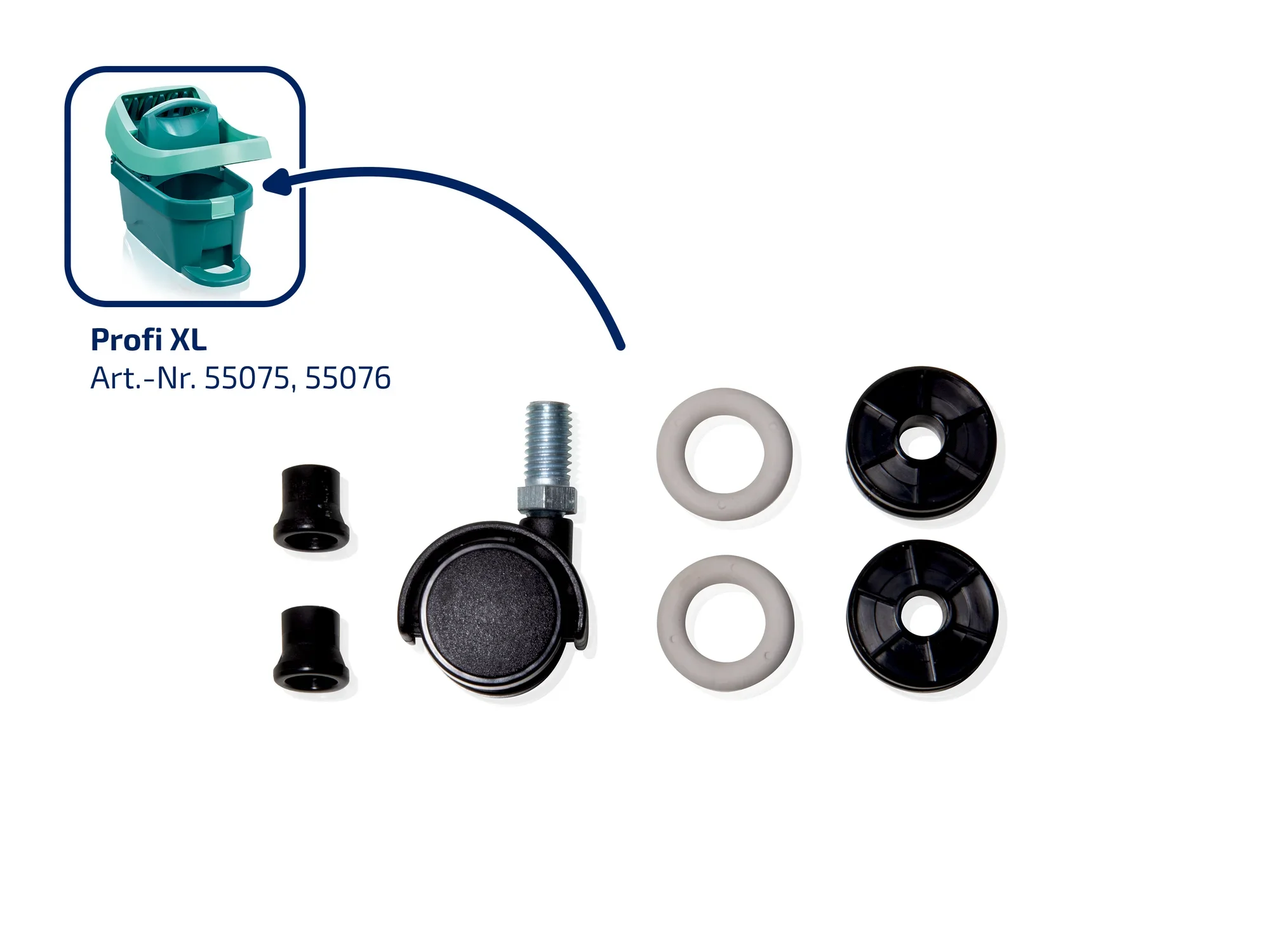 Zestaw kółek do wiadra Profi XL