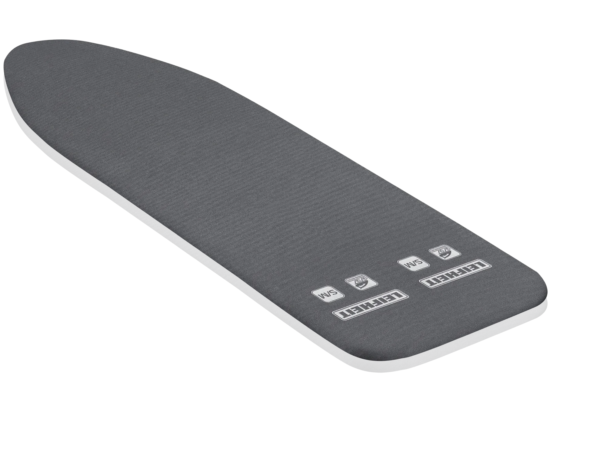 Thermo Reflect S/M strijkplankovertrek in zwart. De hoes heeft een speciale Thermo Reflect-technologie voor efficiënter strijken. Ideaal voor kleinere strijkplanken.