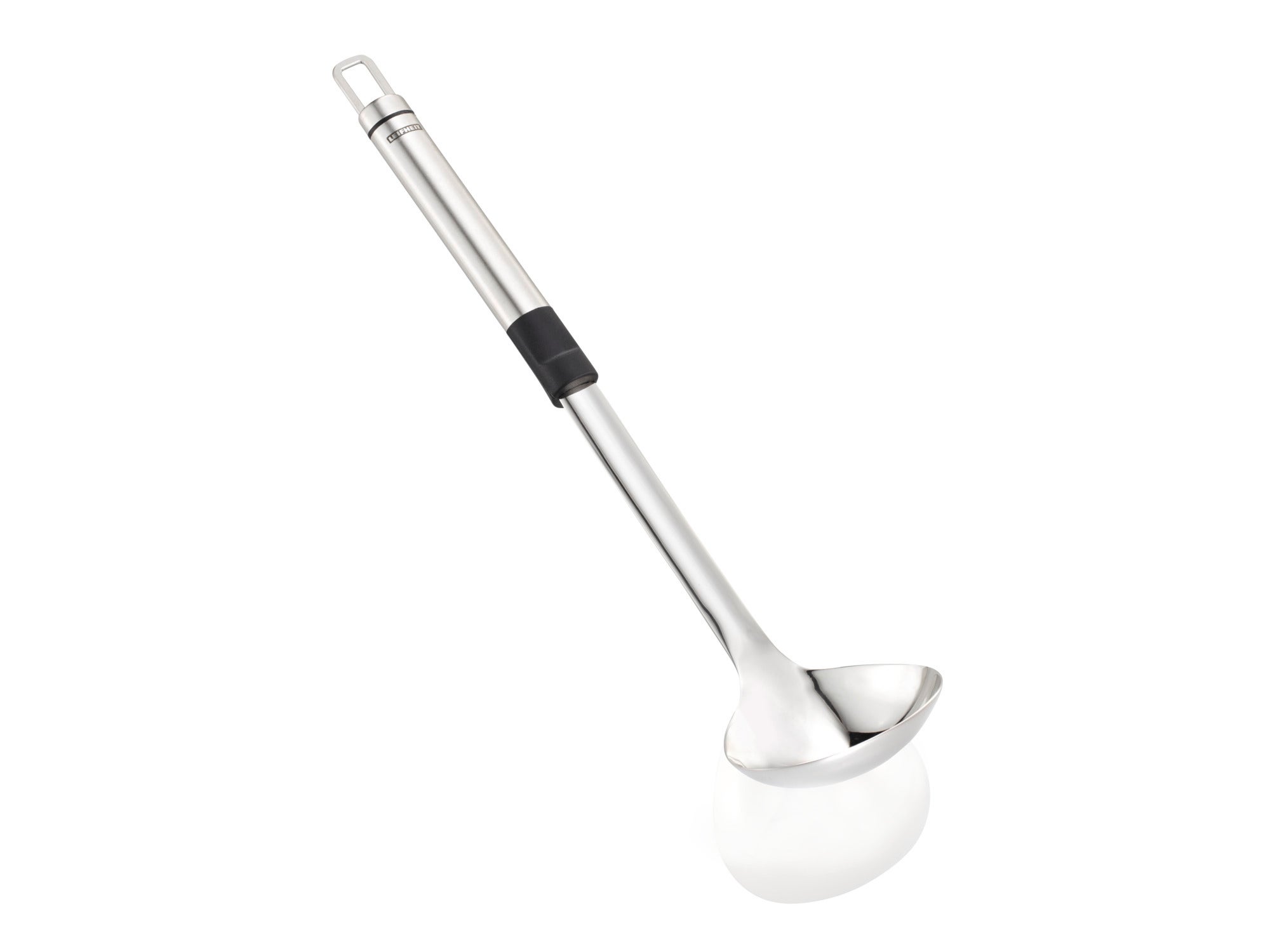 Kleiner Schöpflöffel ProLine aus Edelstahl mit ergonomischem Griff. Ideal zum Servieren von Suppen und Saucen. Hochwertige Verarbeitung für langlebige Nutzung.