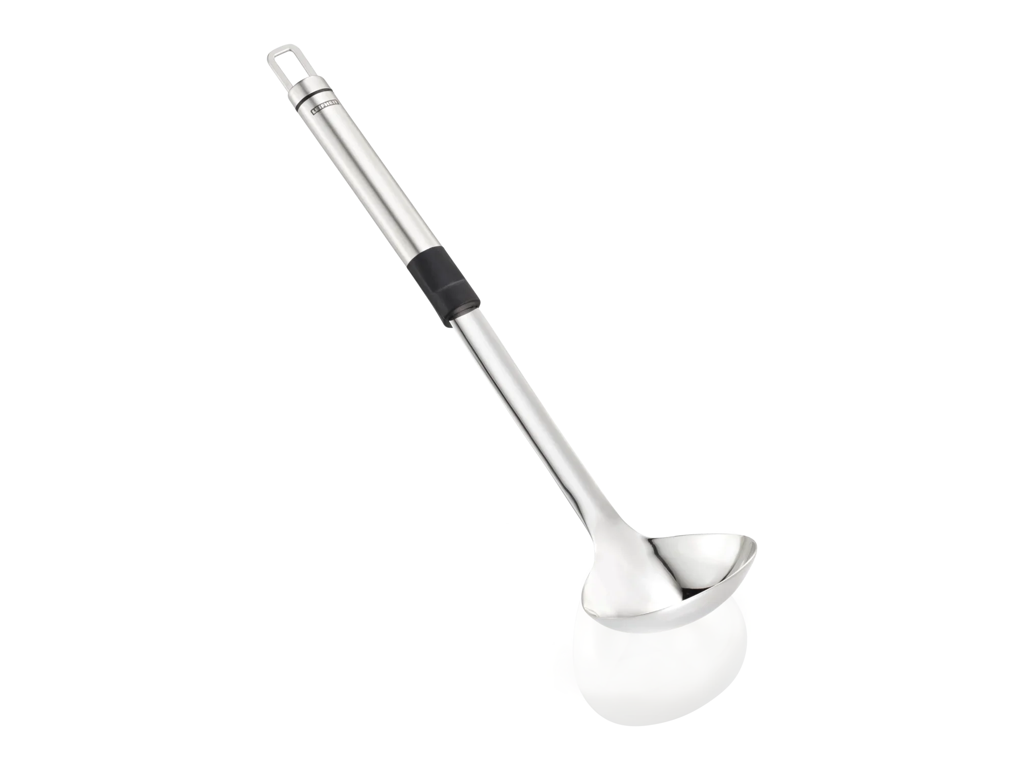 Kleine ProLine opscheplepel van roestvrij staal met ergonomisch handvat. Ideaal voor het opdienen van soepen en sauzen. Hoogwaardige afwerking voor langdurig gebruik.