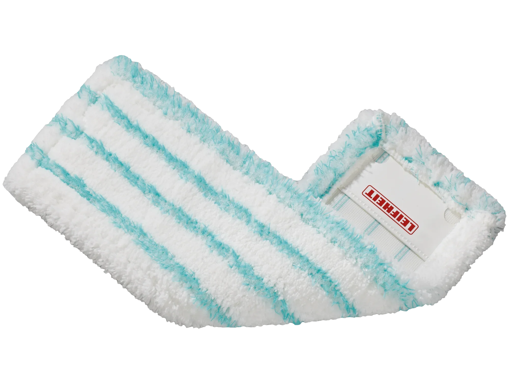 A mop cover for the Profi XL, made of high-quality microfibre. It is white with blue stripes and provides effective cleaning for various types of floors.