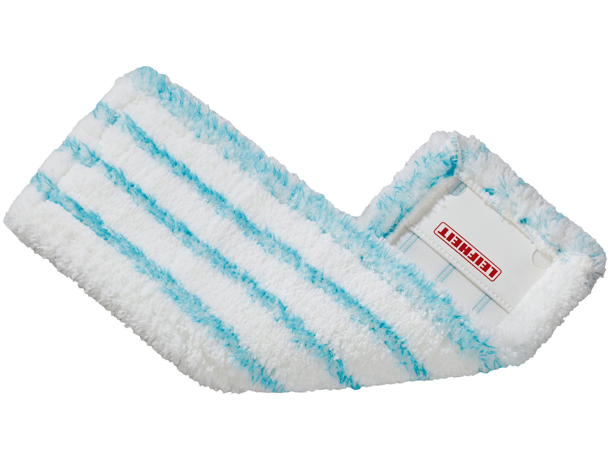 Un panno per il Profi XL, realizzato in microfibra di alta qualità. È bianco con strisce blu e offre una pulizia efficace per diversi tipi di pavimenti.