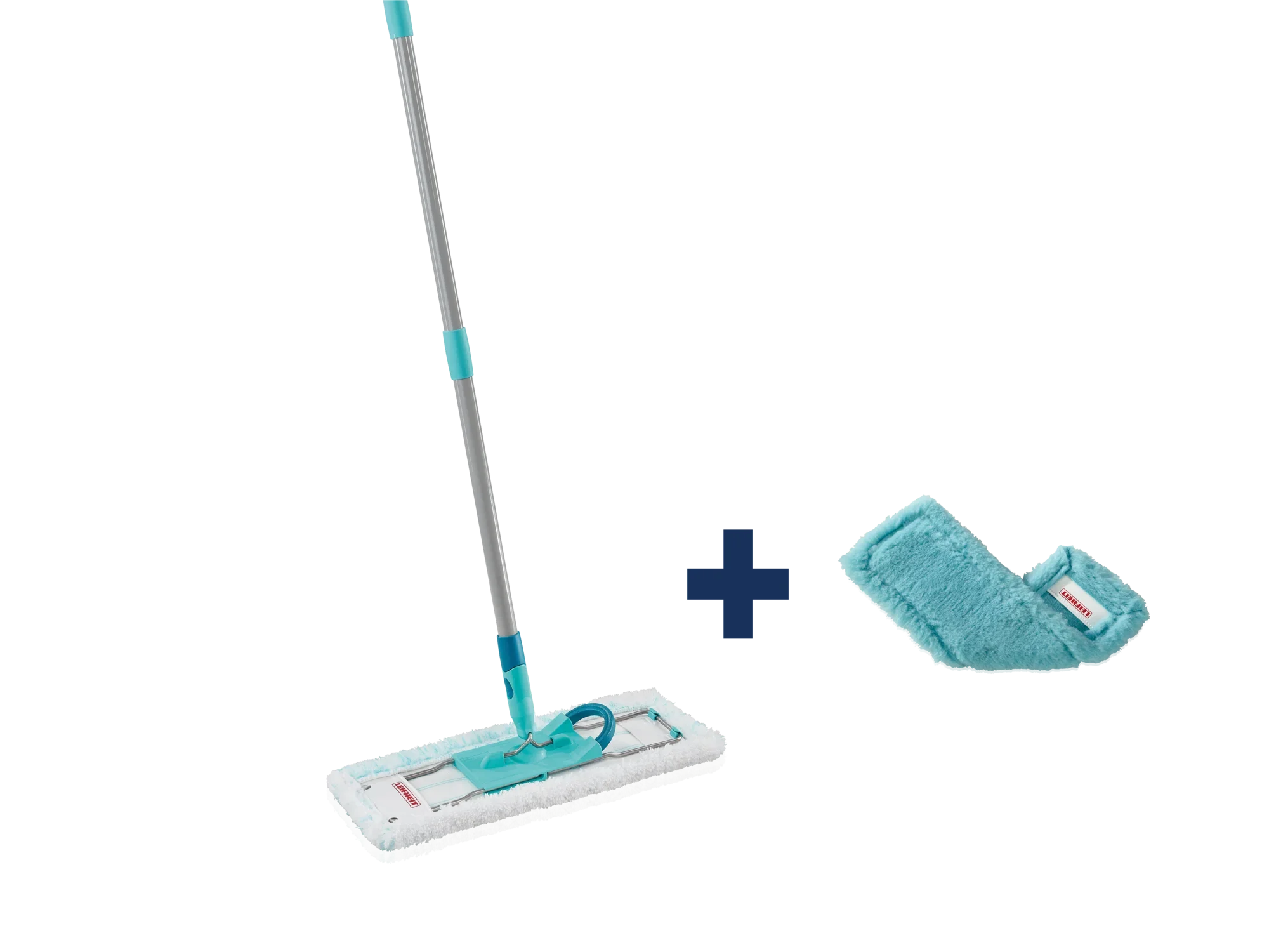 Mop podłogowy Profi XL micro duo z dodatkową nakładką static plus. Idealny do dokładnego czyszczenia podłóg. Mop jest w kolorze niebiesko-białym.