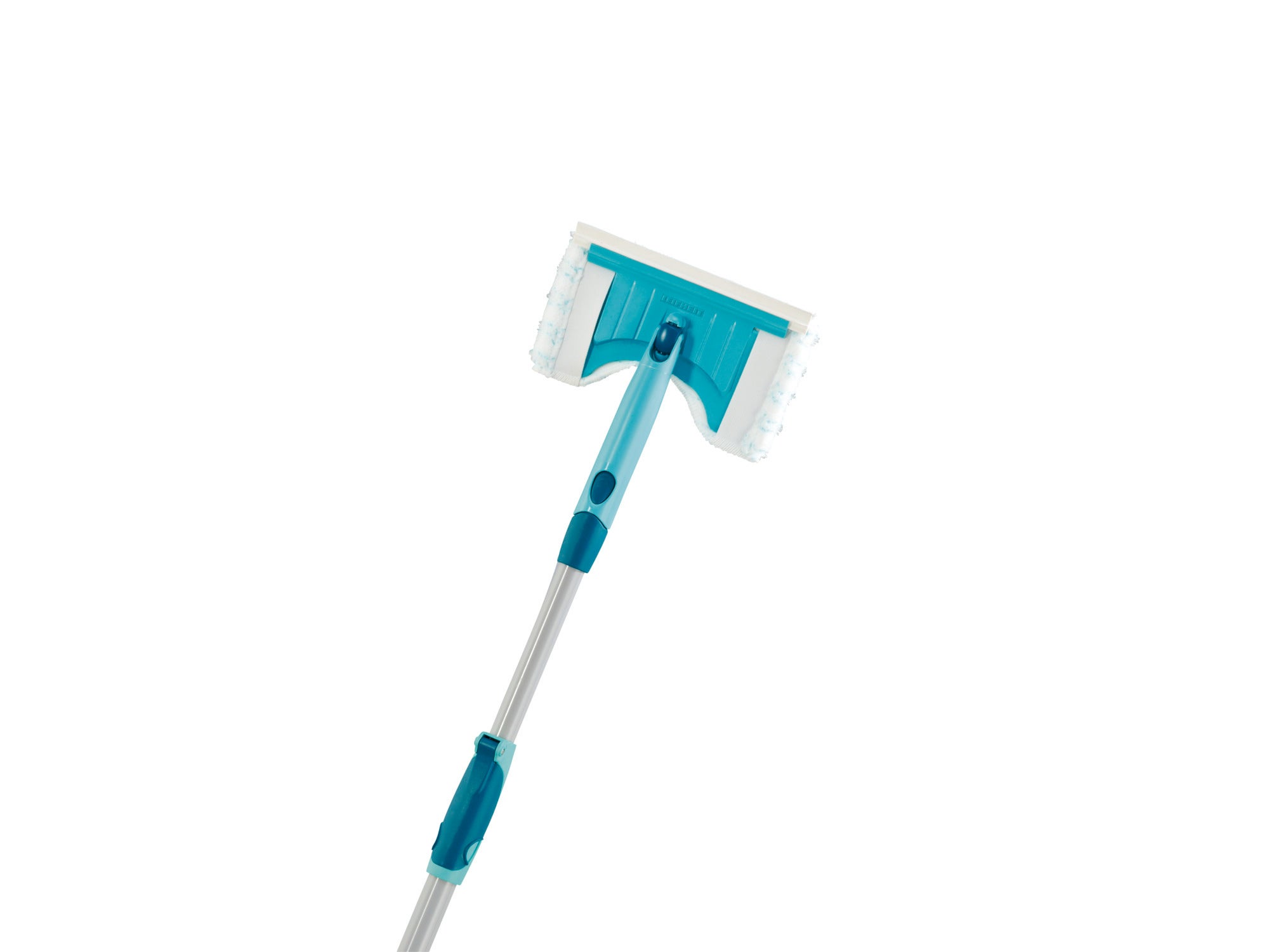 Ściągaczka do płytek i wanien Bath Cleaner Telescope 150: turkusowa ściągaczka z teleskopowym uchwytem, idealna do czyszczenia płytek i wanien. Ergonomiczna konstrukcja zapewnia łatwą obsługę.
