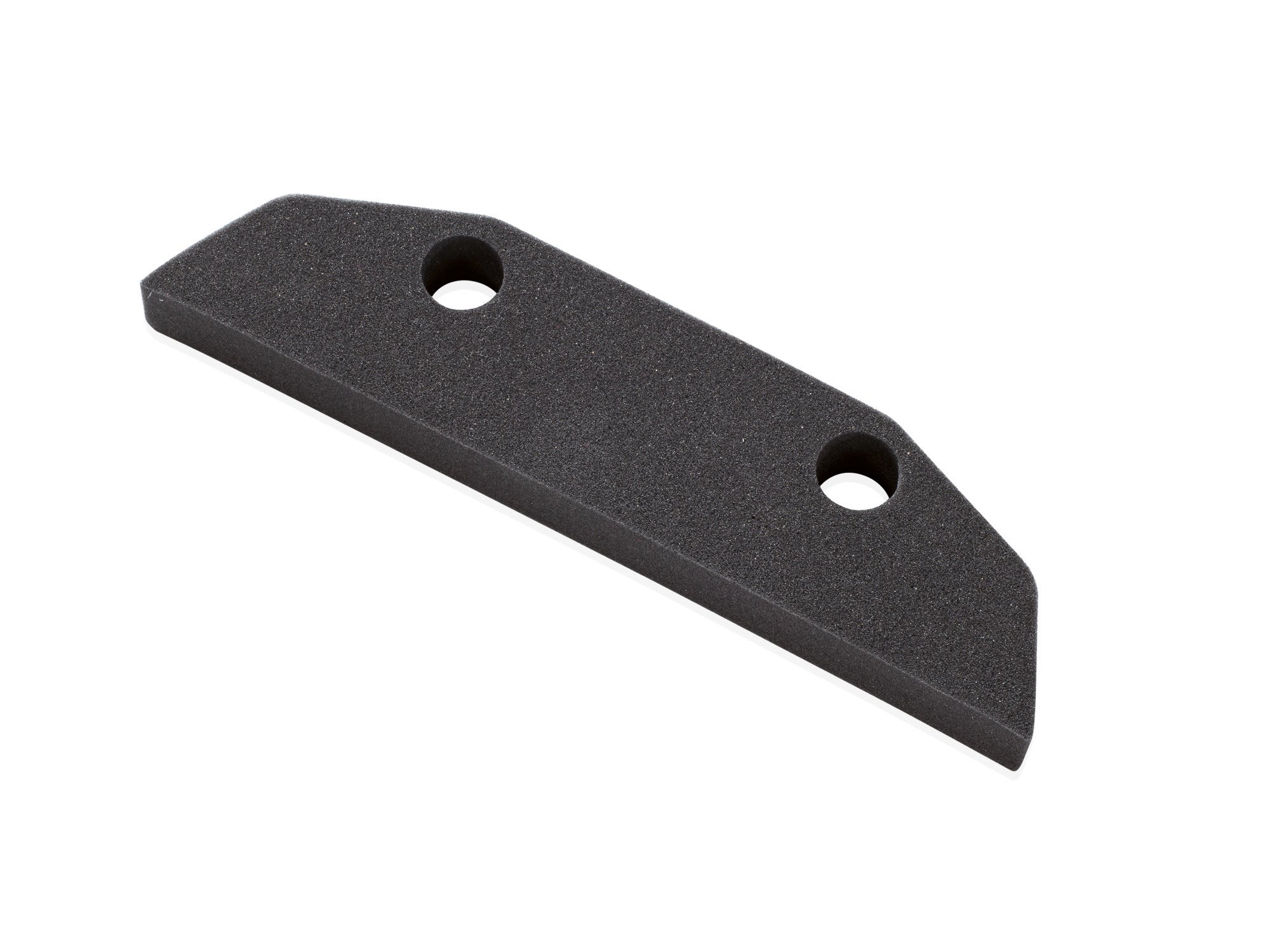 Immagine di un pezzo di ricambio in schiuma per il prodotto Soft & Easy. Il componente è rettangolare con due fori, progettato per l'uso con un lavapavimenti.