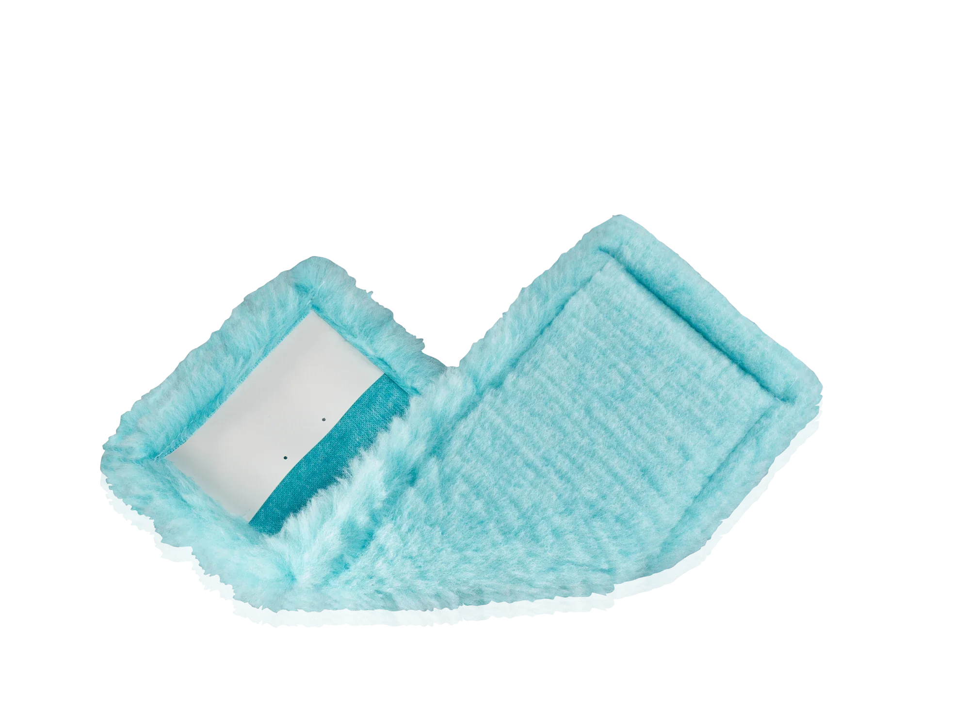 A blue replacement cover for the CLEAN TWIST static plus. The cover is fluffy and rectangular, ideal for thorough cleaning of floors. Perfect for use with the matching cleaning system.